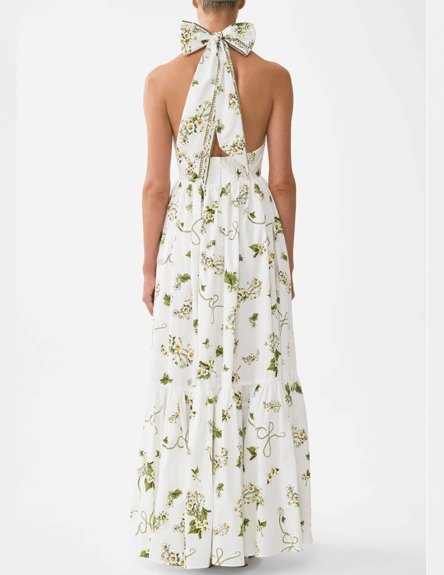 Sophisticated Layers Camilla Ruffle Hem Halter Dress