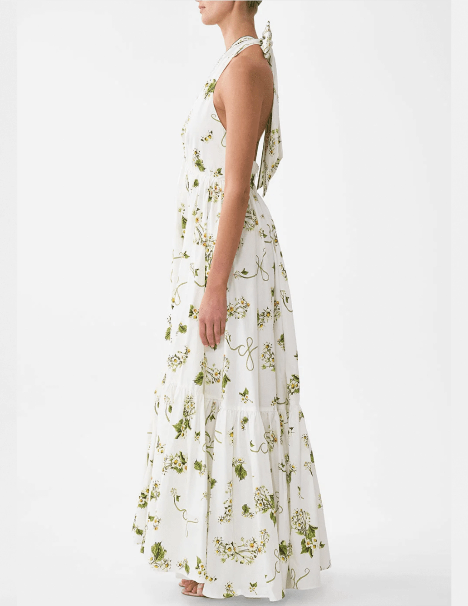 Camilla Ruffle Hem Halter Dress Trendy Fit