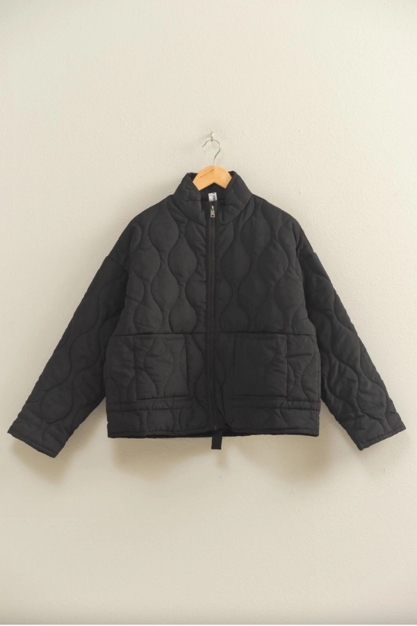 PortableOption Quilted Jacket - Black