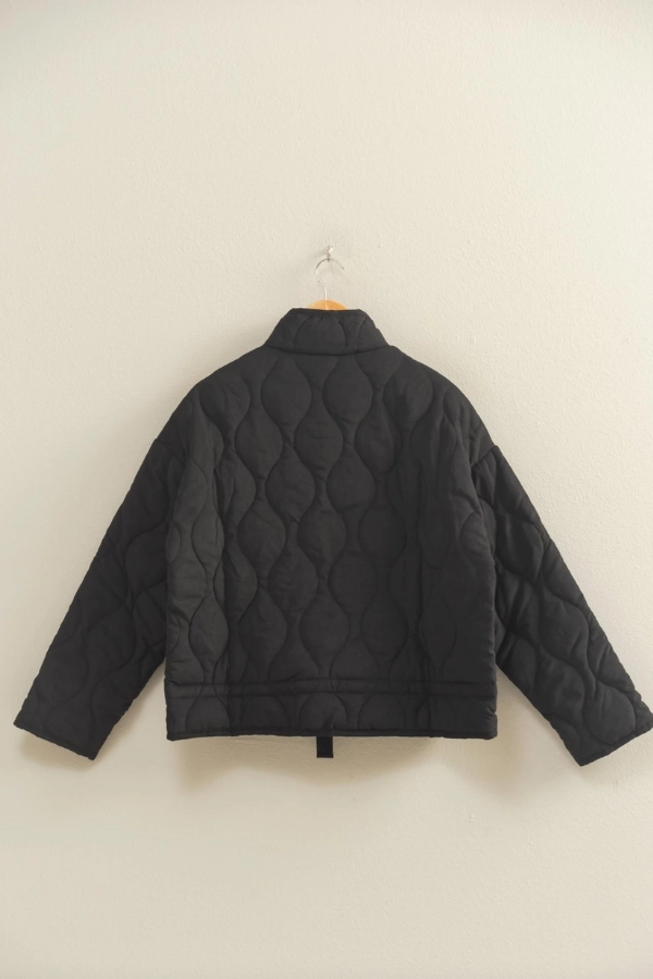 Quilted Jacket - Black ZeroWaste Construction