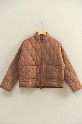 Quilted Jacket - Chestnut Vintage Pullover