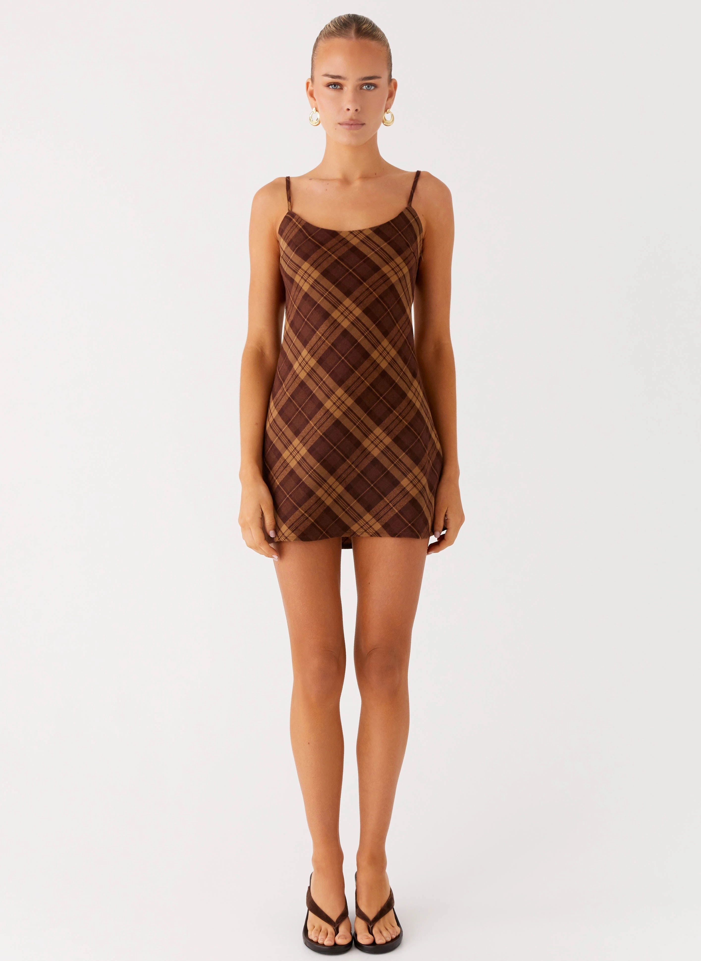 Clean Fit Radio Star Mini Dress - Plaid