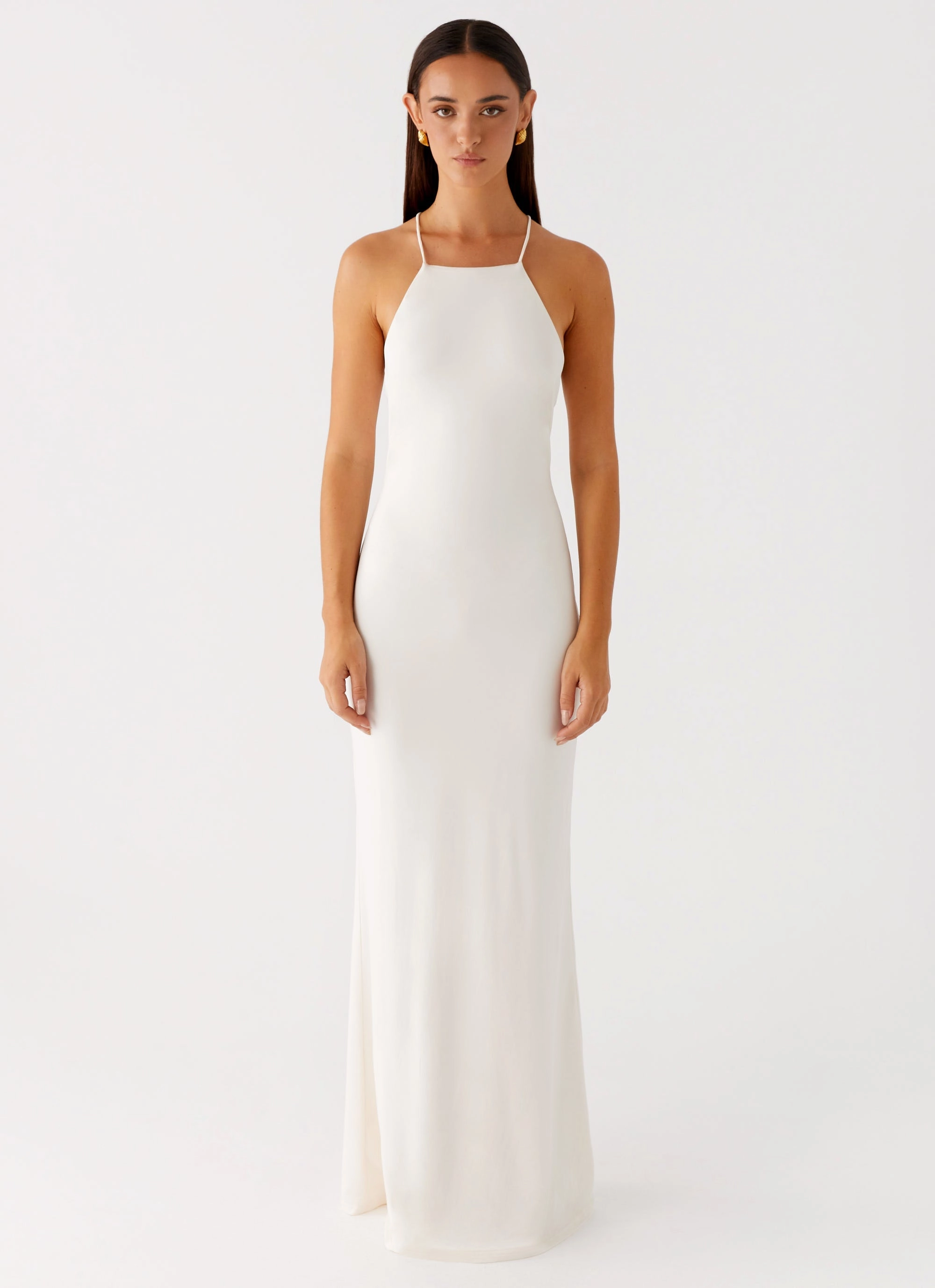 Raffa Pearl Maxi Dress - Ivory Celebrity-Inspired