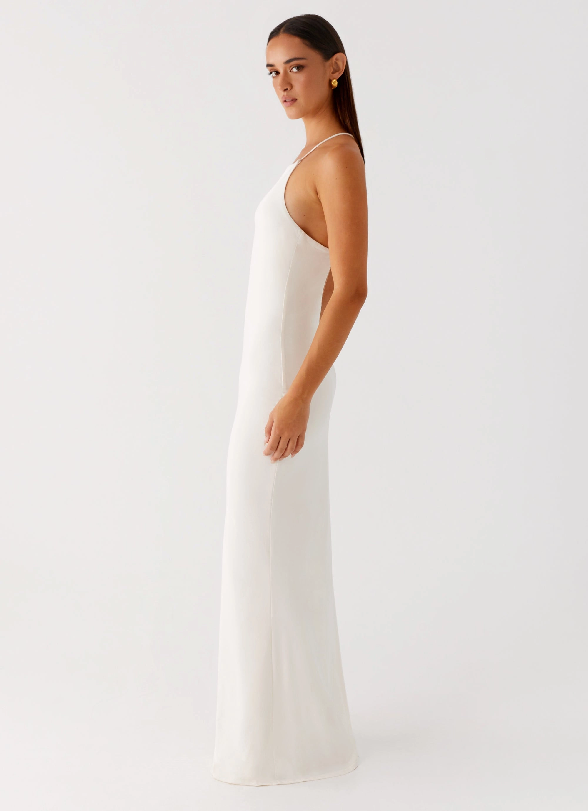Polished Fit Evening Tone Raffa Pearl Maxi Dress - Ivory