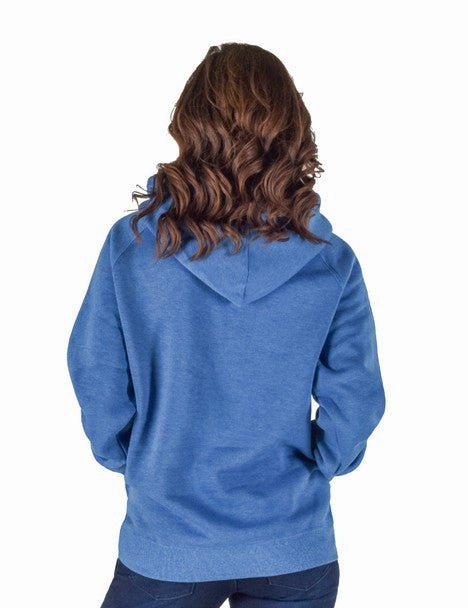 Cowgirl Tuff Womens Yes I'm Cold Royal Blue Poly/Rayon Hoodie Multi Pocket System