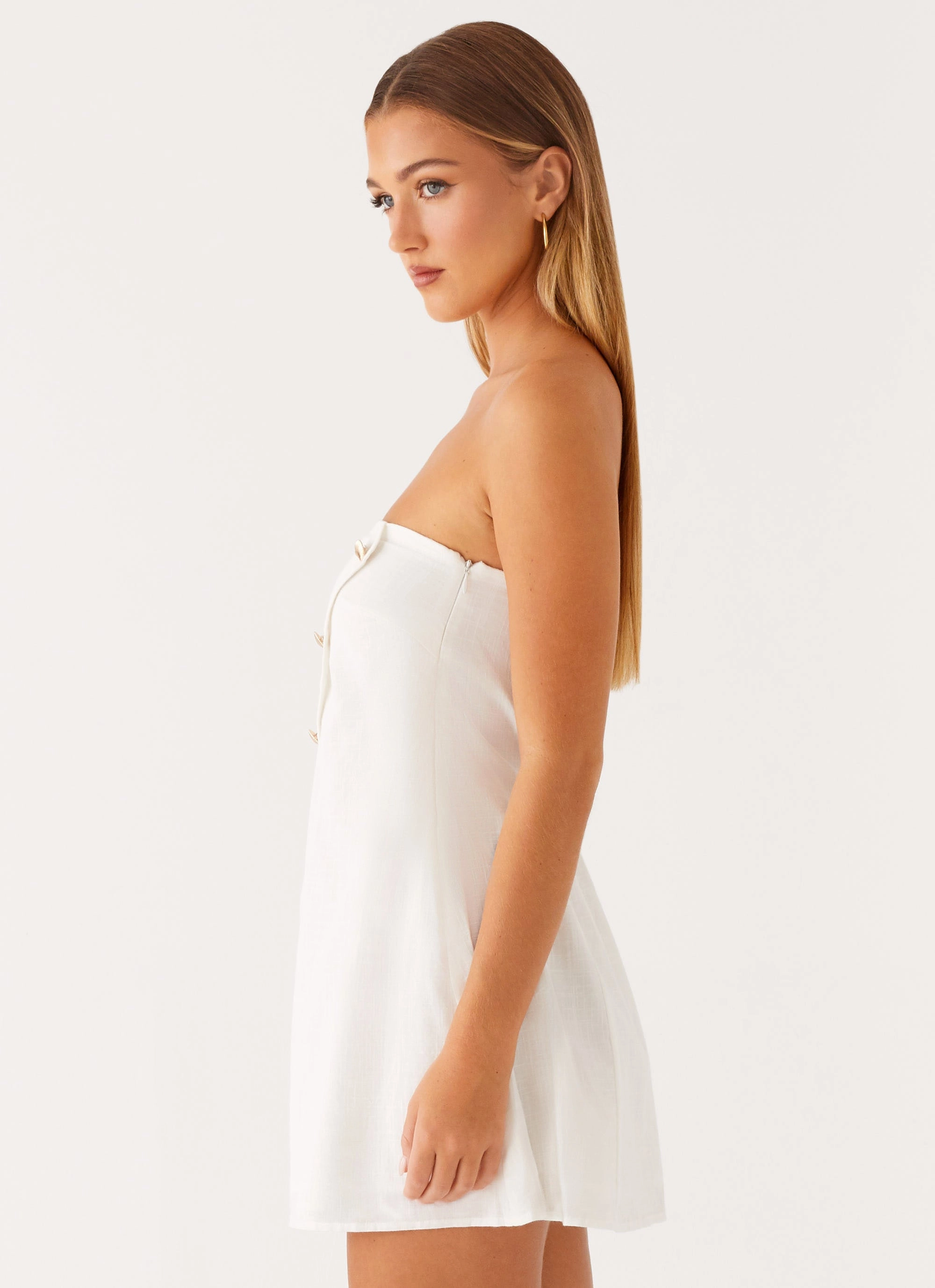 Hazel Mini Dress - White Chic Spirit Feminine Touch
