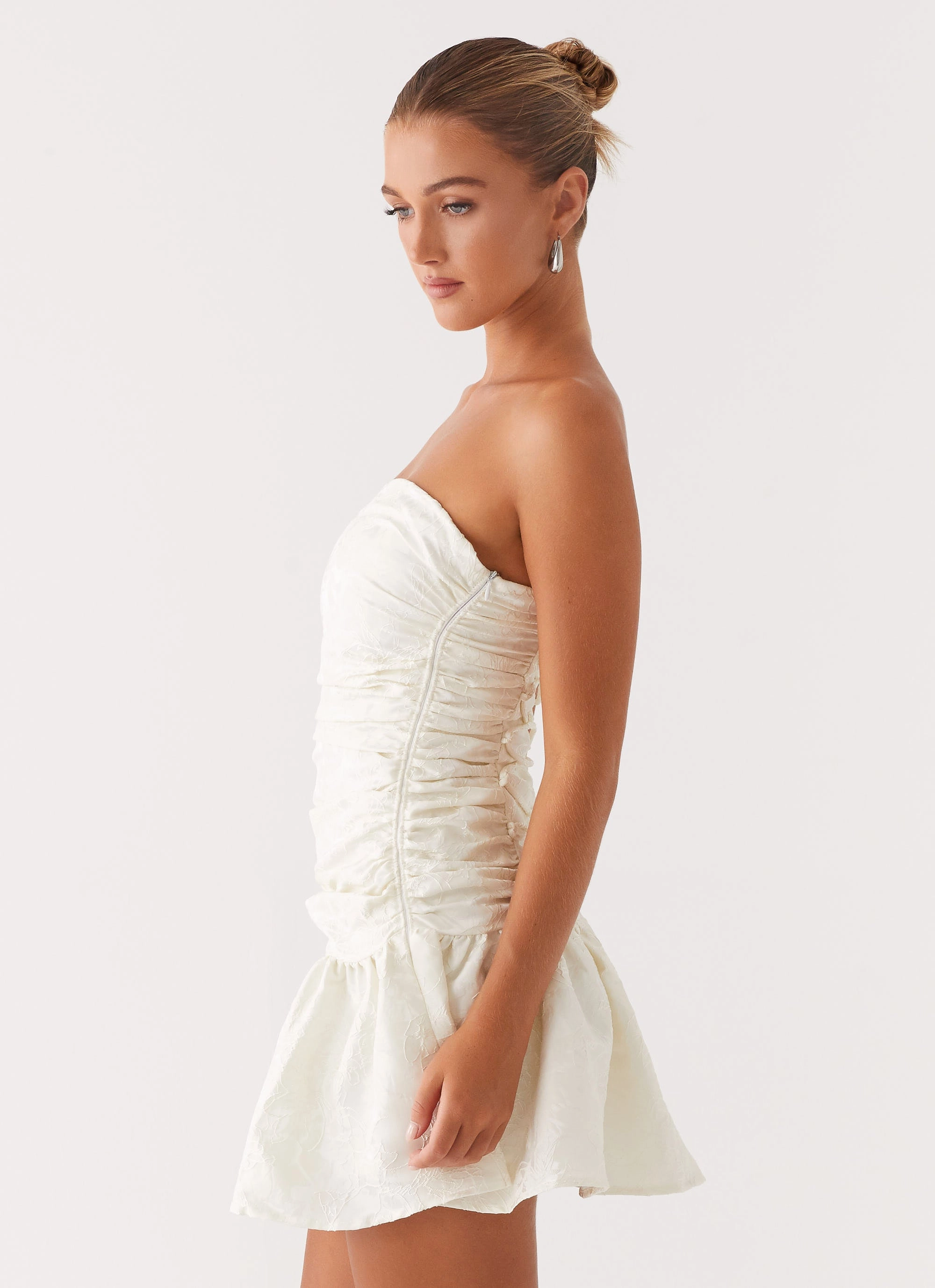 Ray Of Light Mini Dress - White Elegant Silhouette Church Proper