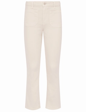 L'AGENCE Noya Cropped Slim Flare Jeans in French Vanilla One For All City Walk Weekend Warrior