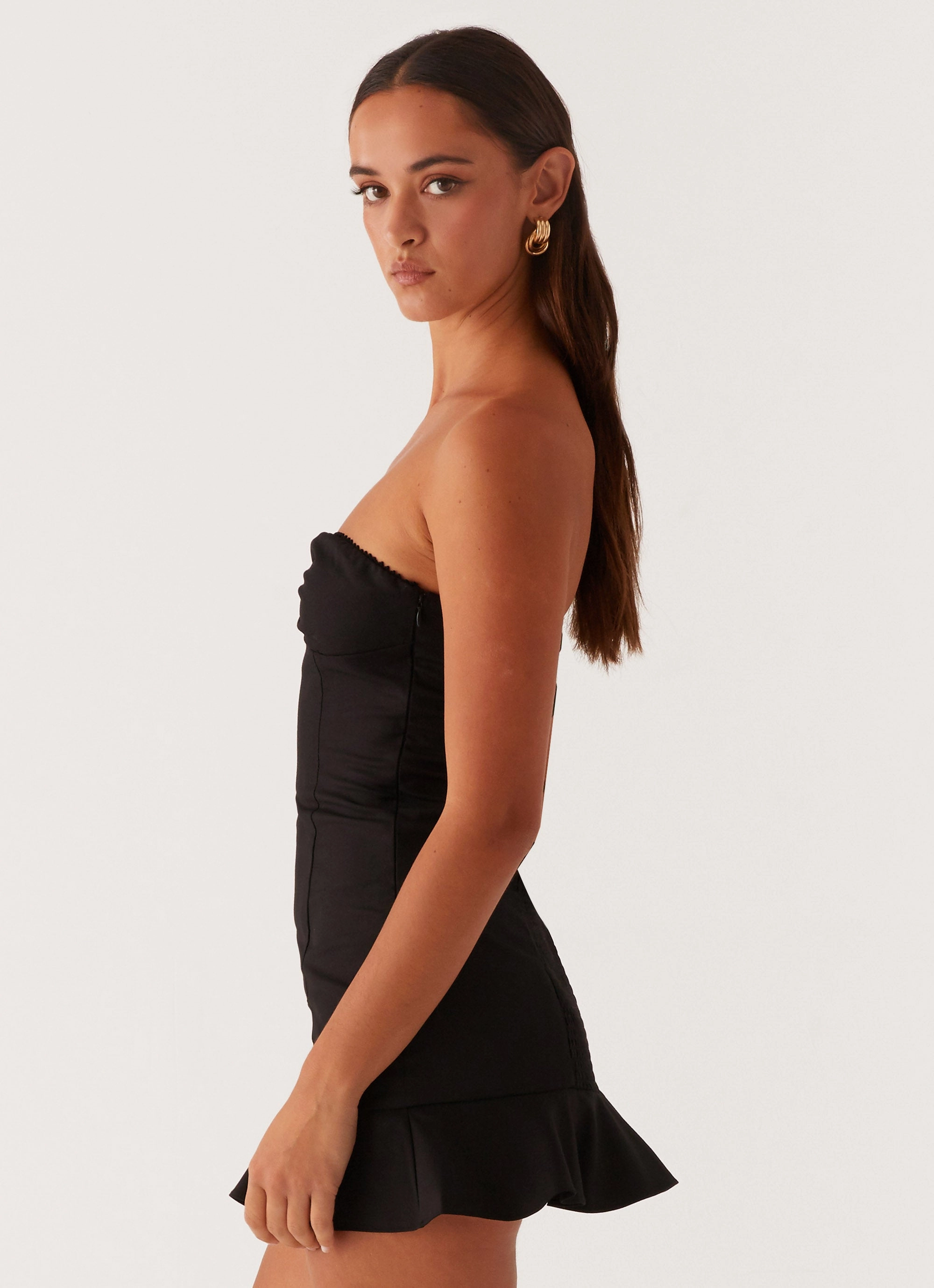 Dance Night Elegant Silhouette Delmi Bustier Mini Dress - Black