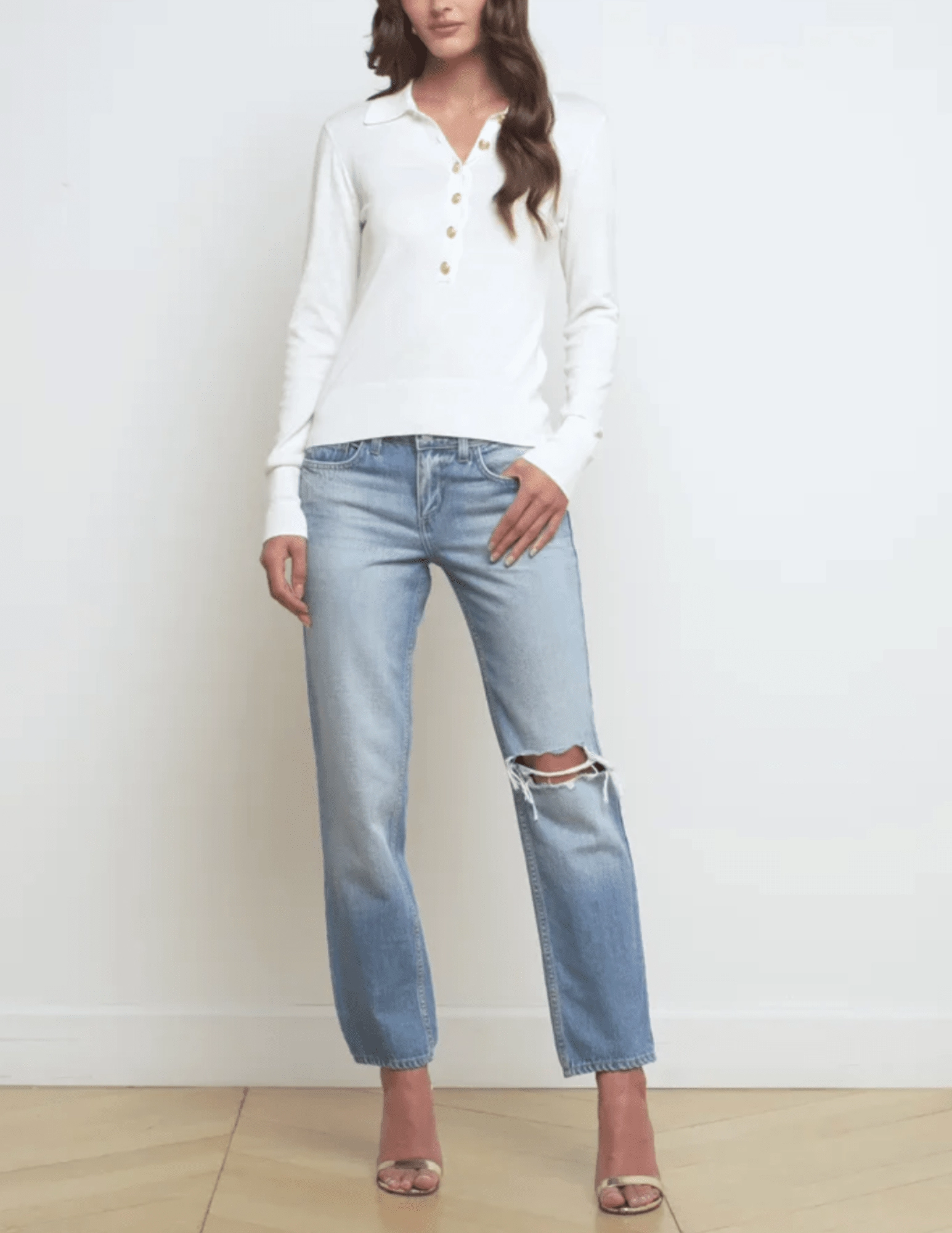 Seasonal Wear winter warmth L'Agence Sterling Collared Sweater