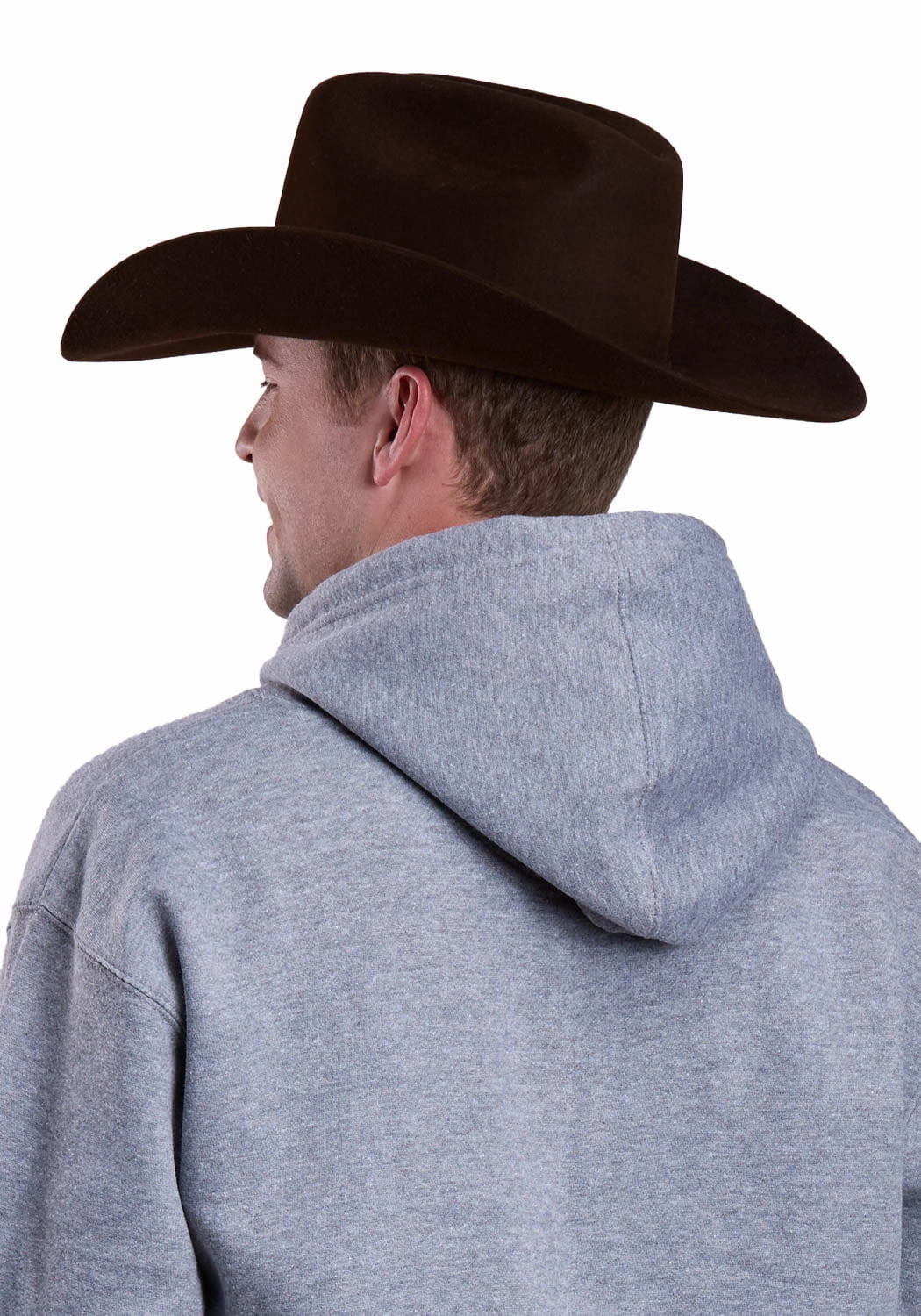 Oversized style Tin Haul Mens Jumping Horse Bronc Rider Grey Cotton Blend Hoodie