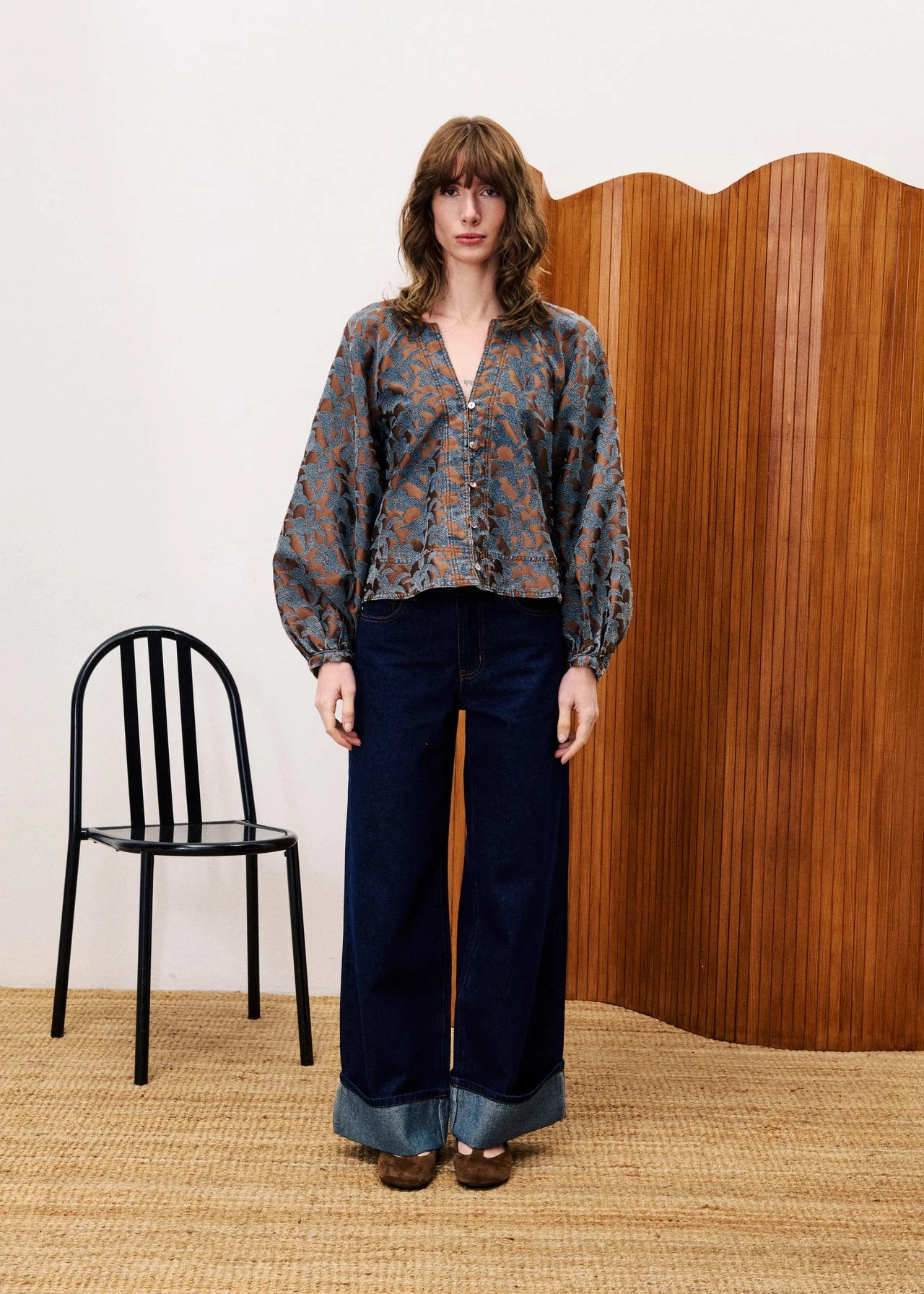 FRNCH Boldo Blouse Adjustable Collar System