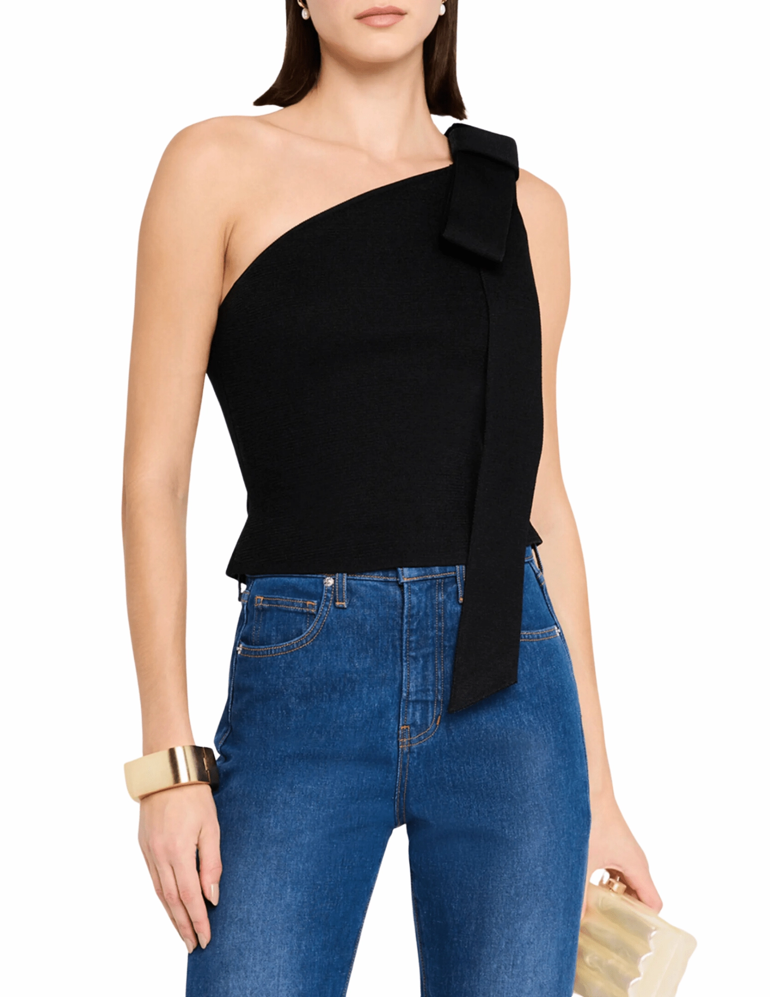 Cult Gaia Nomi Knit Top Hidden Zip Pockets Secure Closures