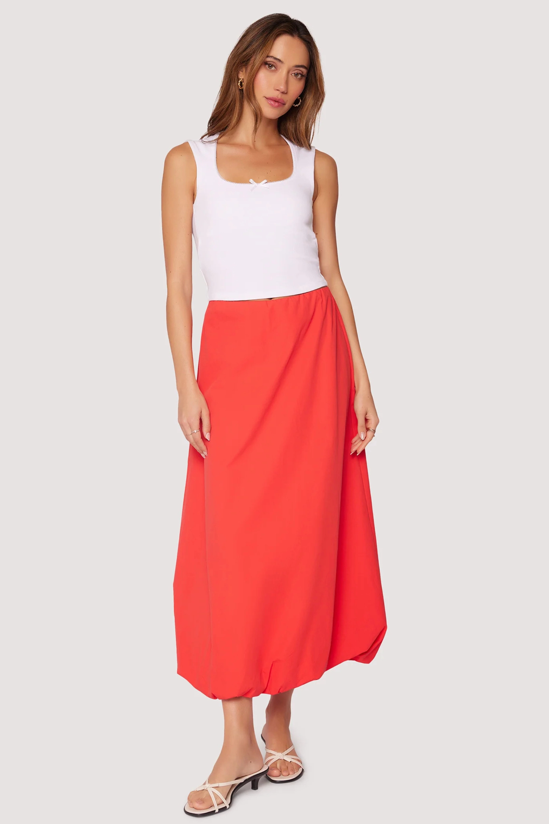 MoistureWickingLining Quick Dry Fabric Regal Rose Maxi Skirt