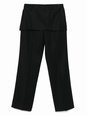 Skirt Trouser in Black Travel Fit Workwear