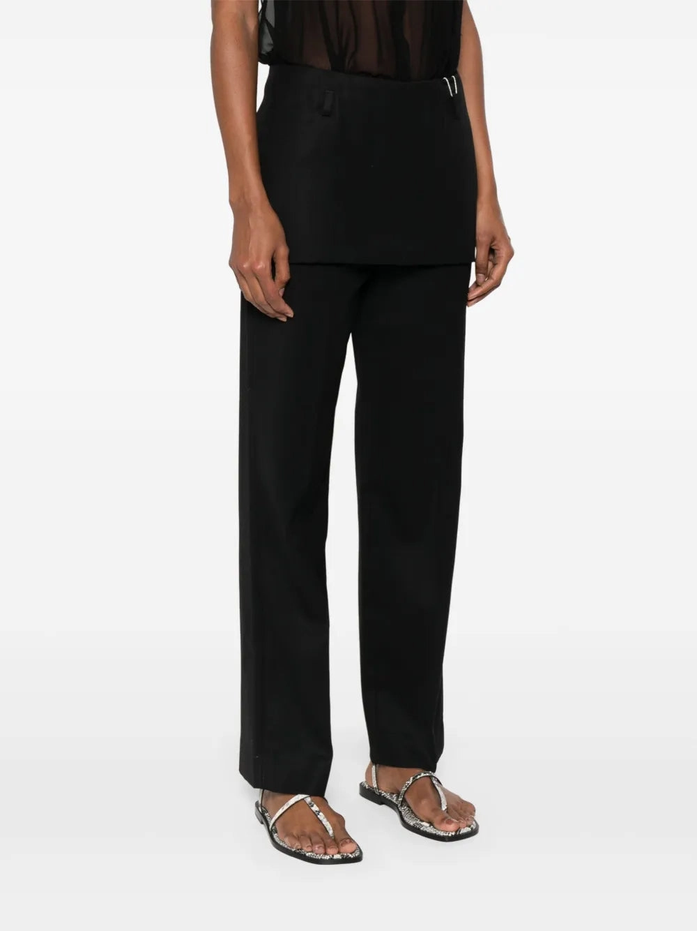 Light Reflective Details NonIrritatingSeams Skirt Trouser in Black