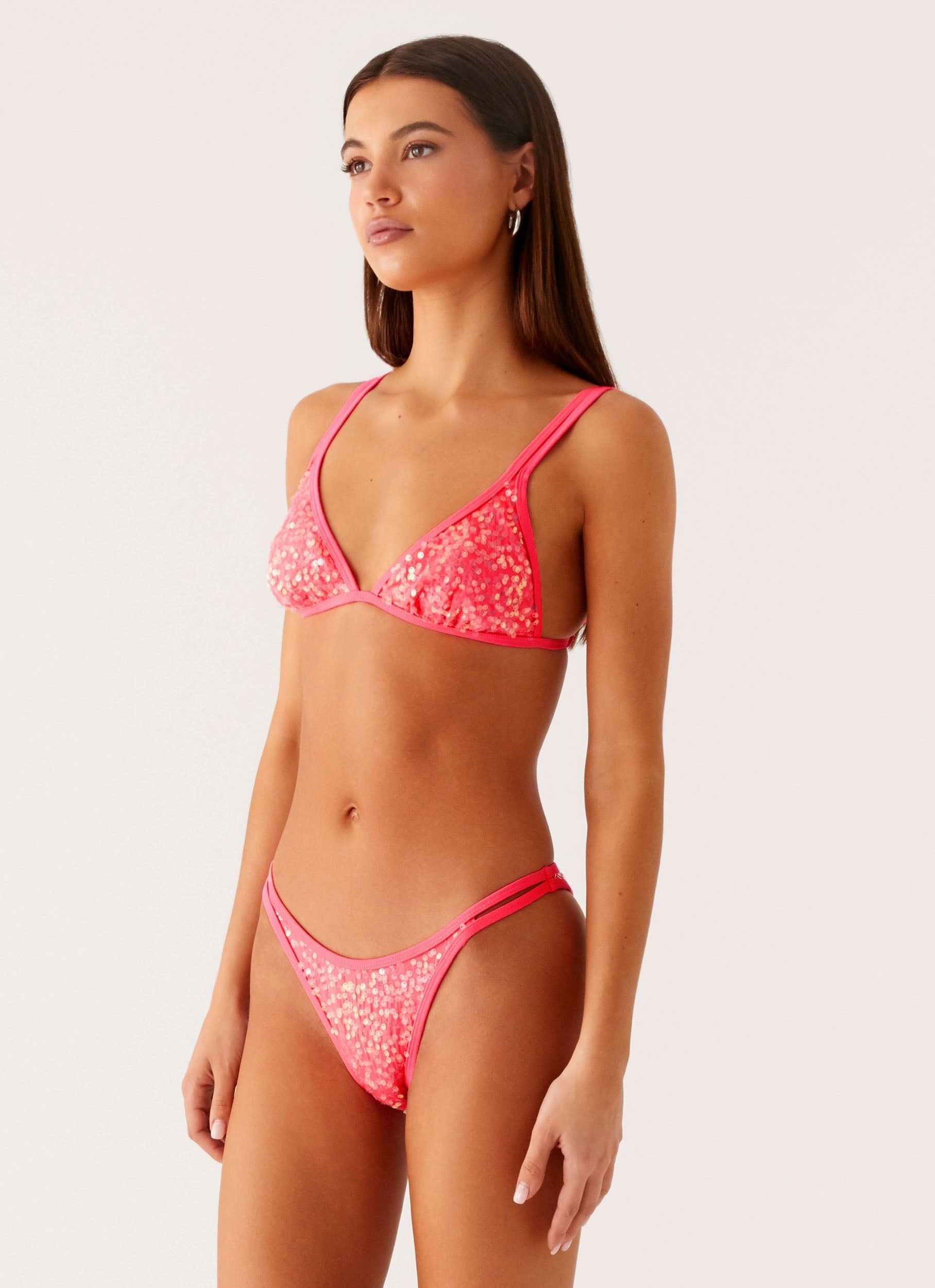 Croatia Bikini Bottoms - Pink Sequin Streamlined Cut