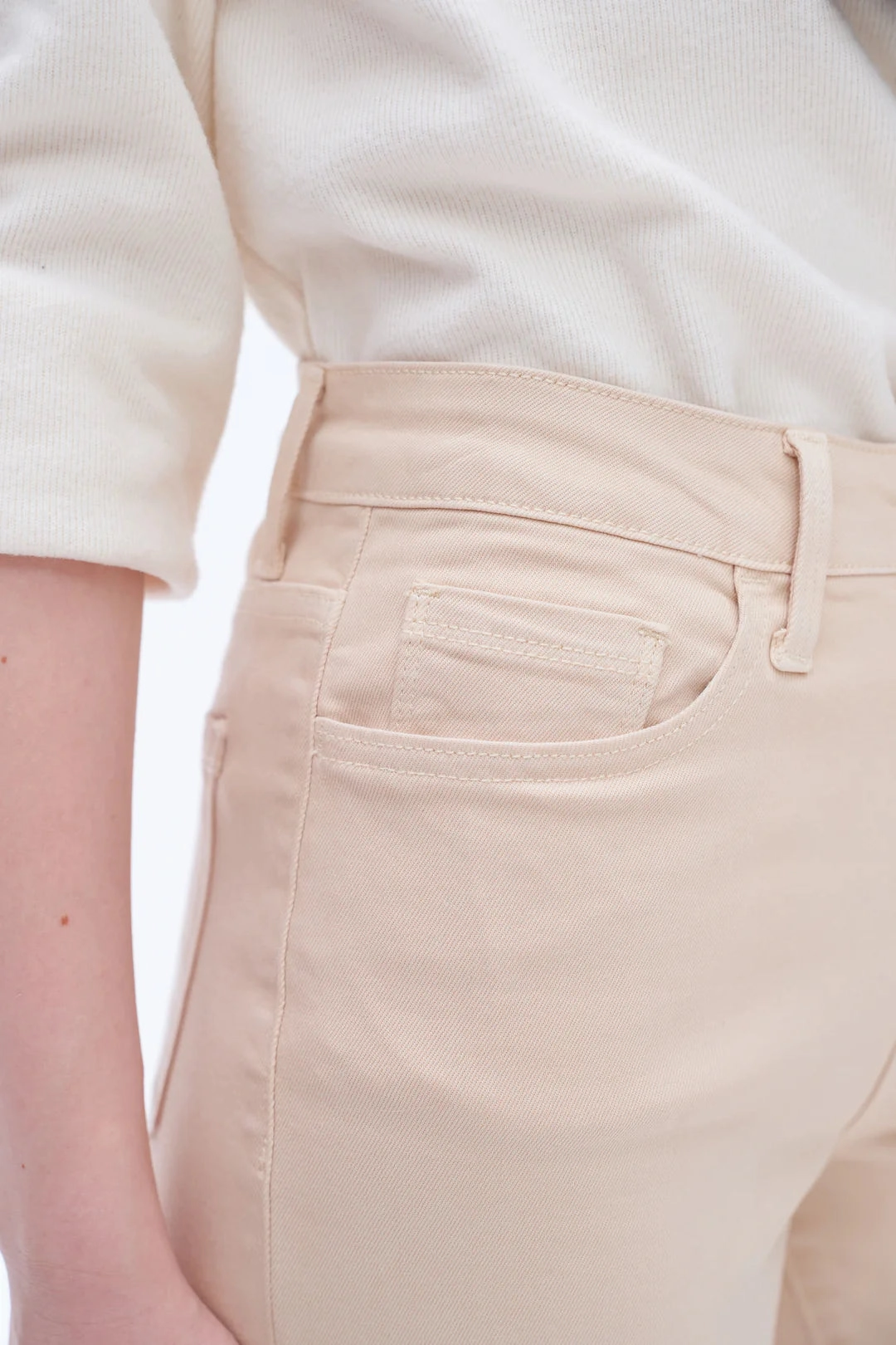 High Rise Wide Leg Denim Jeans Adaptive Waistband