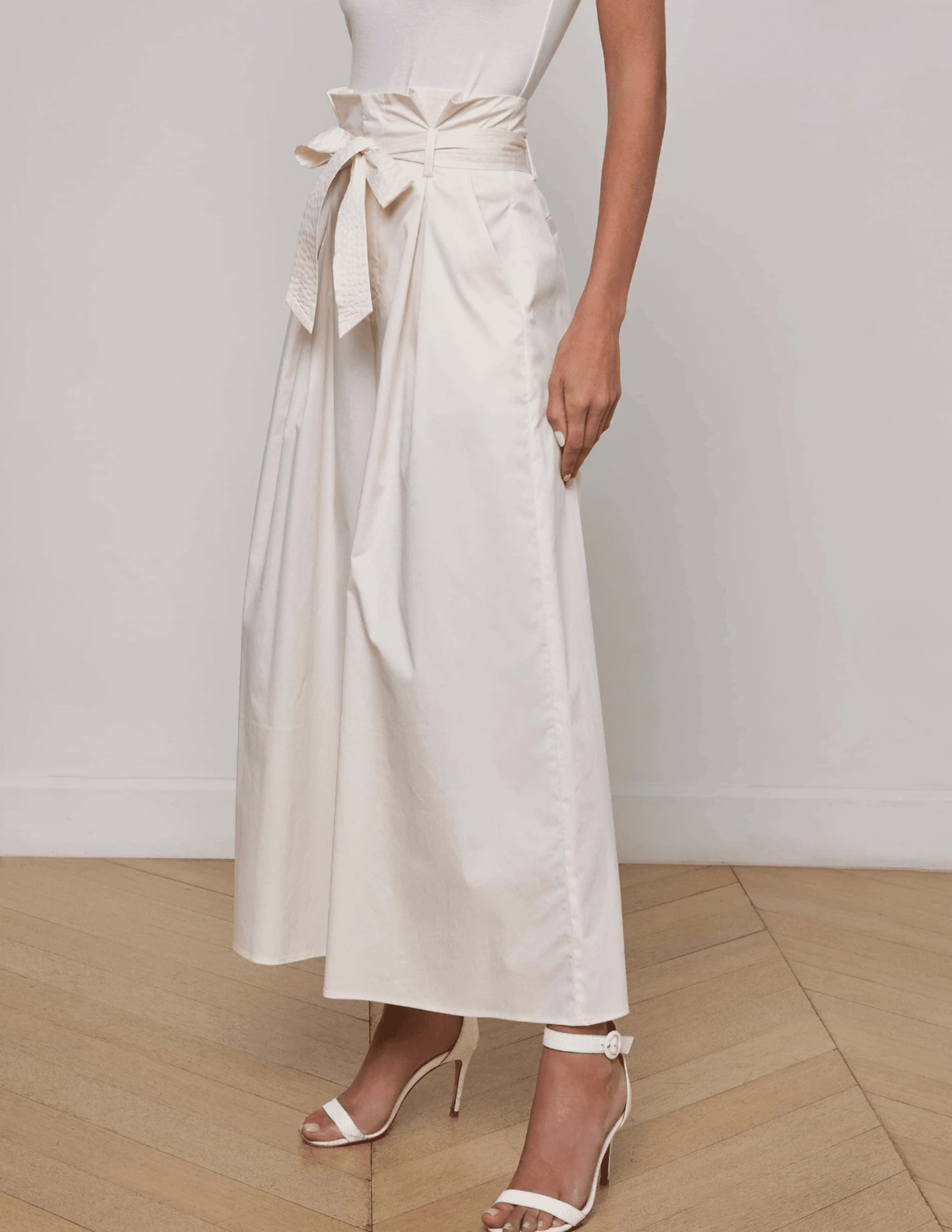 L'AGENCE Lowen Paperbag Cropped Pant High Quality Material