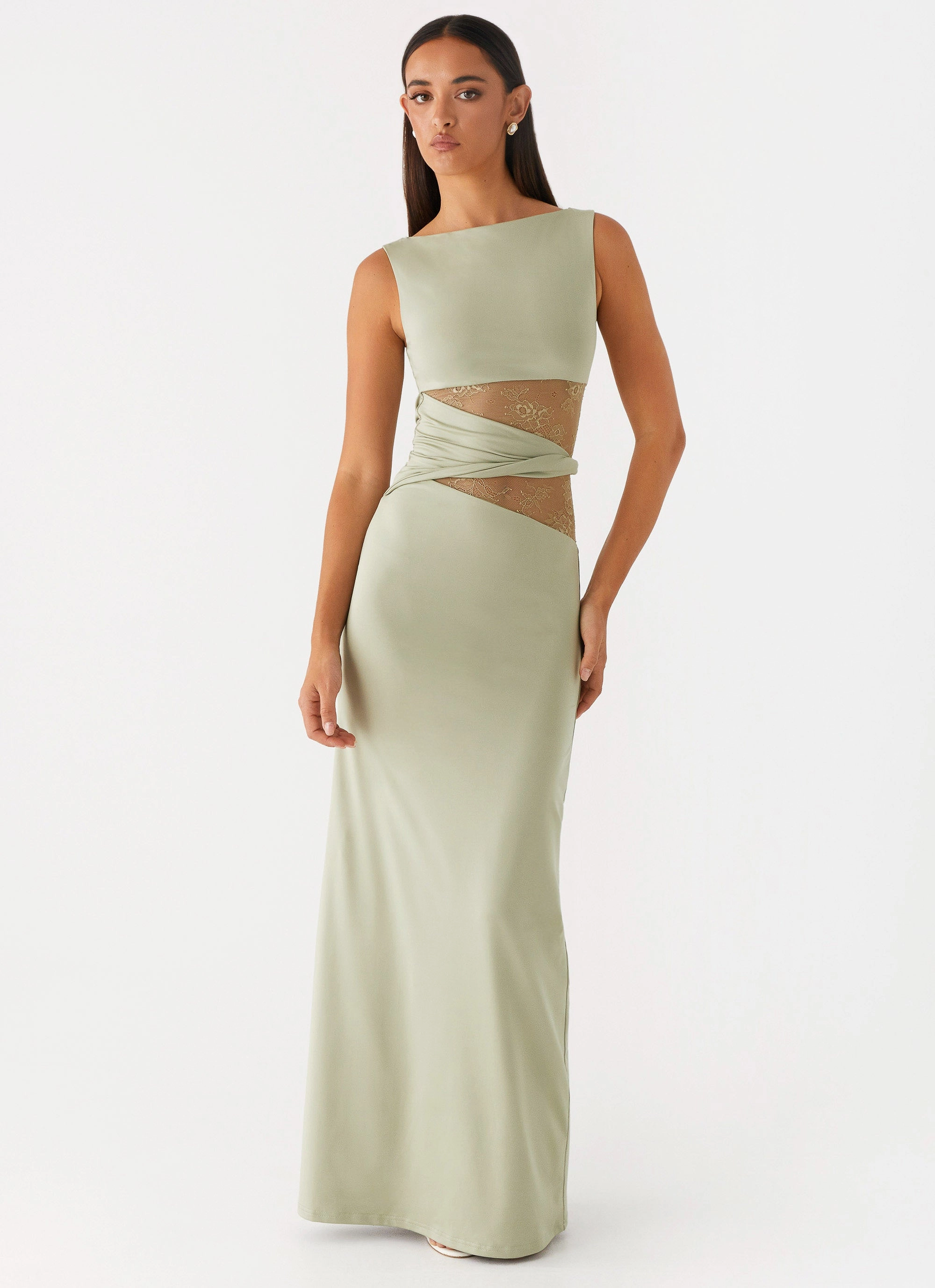 Karma Maxi Dress - Sage Lightweight Fit Easy Look