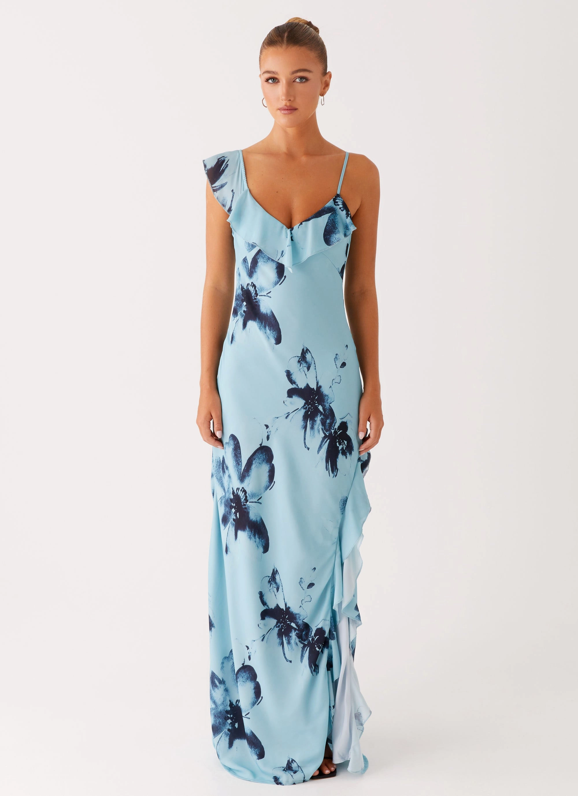 Goldsmith Maxi Dress - Blue Black Floral Summer Friendly