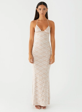 Versatile Style Wear Jolina Lace Maxi Dress - White