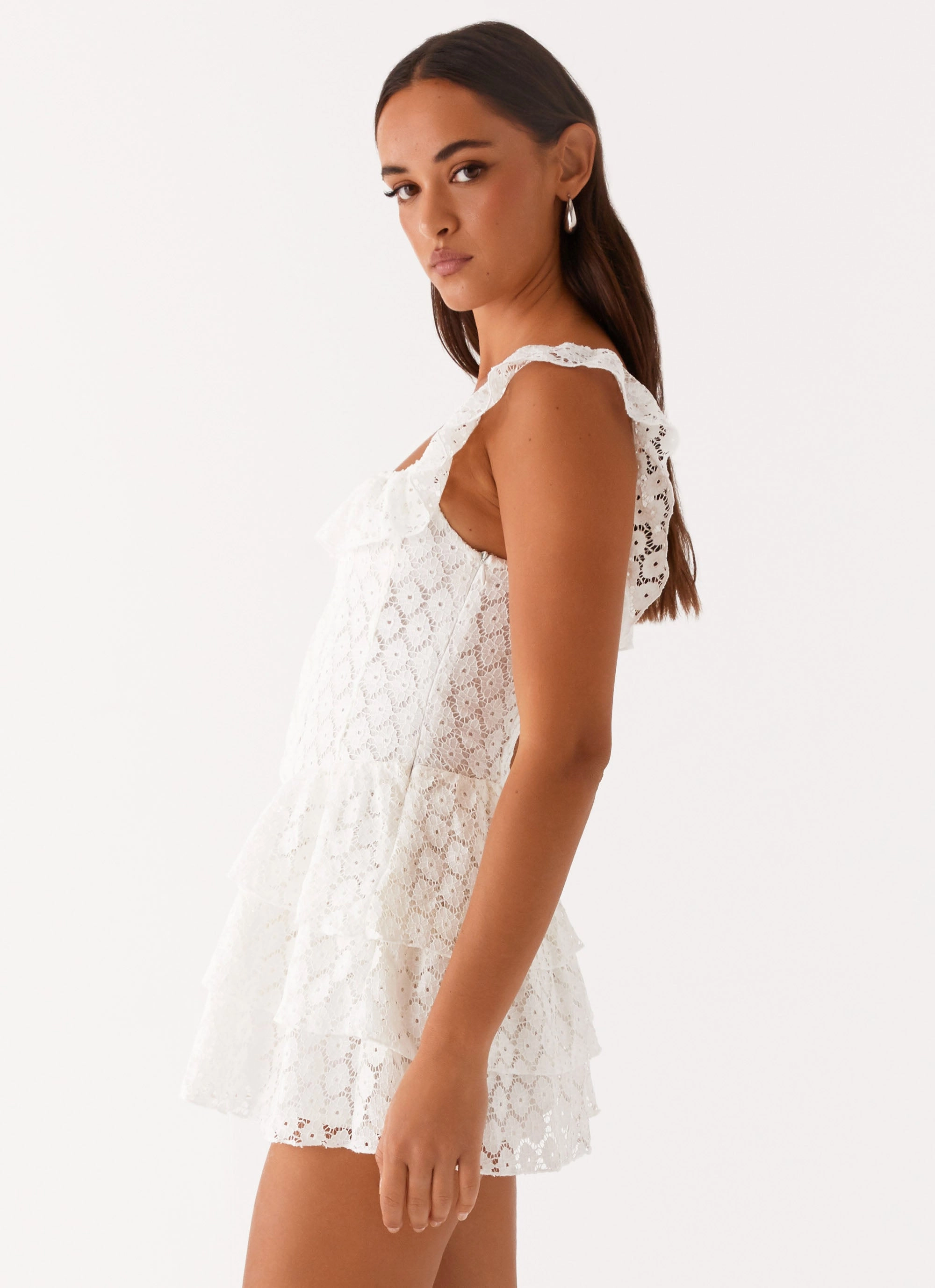 Paradise Dreams Corset Mini Dress - White Gentle Fit Stylish Wear