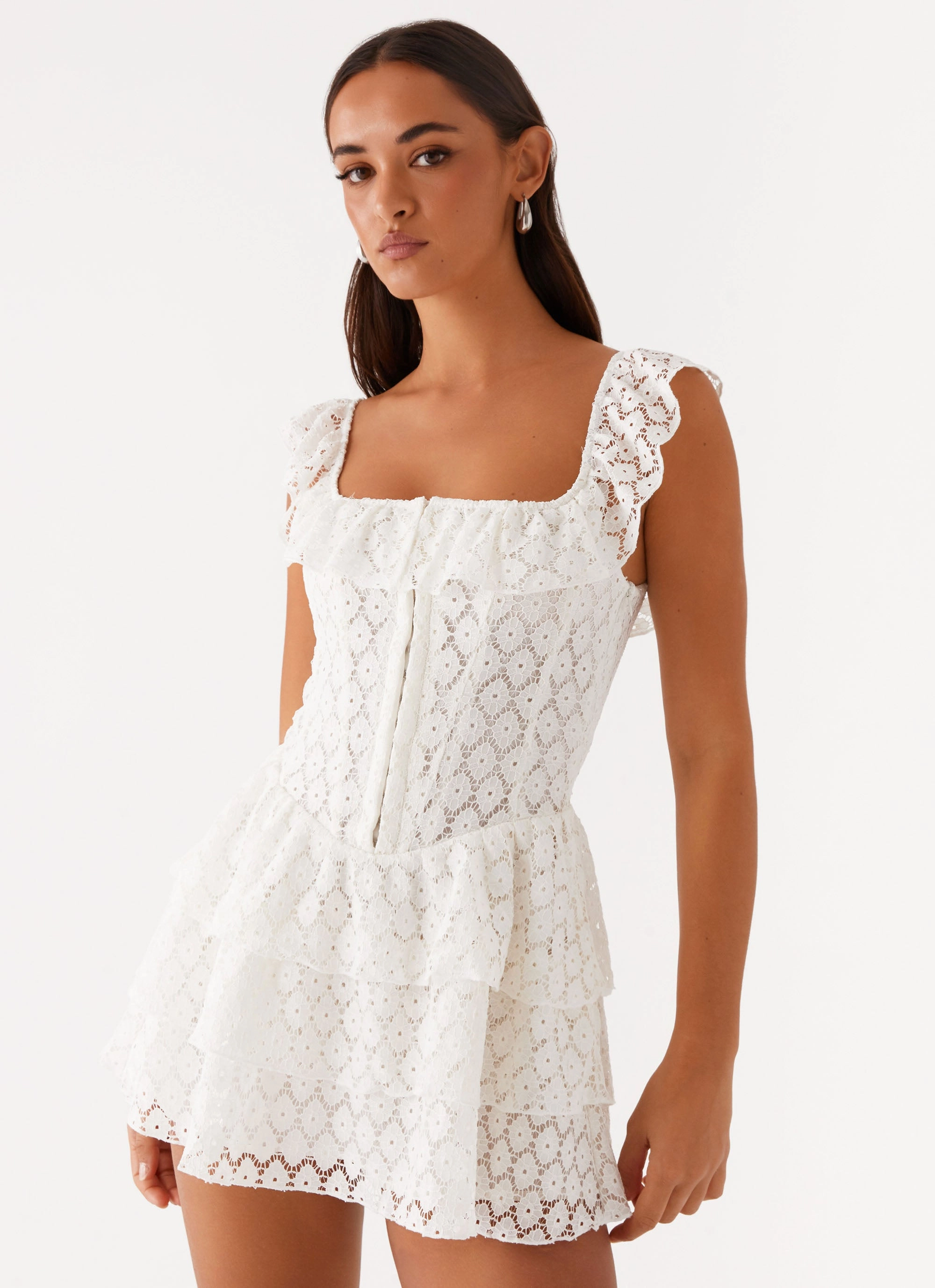 All weather Paradise Dreams Corset Mini Dress - White