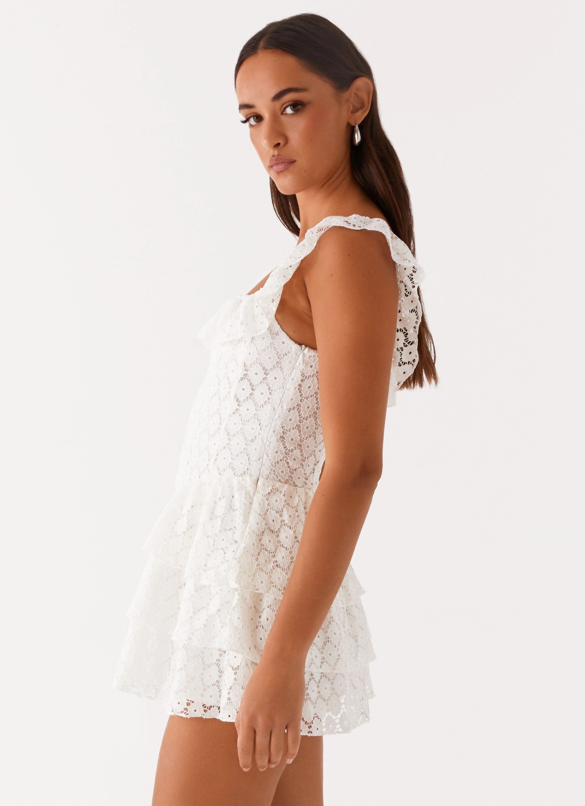 Paradise Dreams Corset Mini Dress - White Calm Movement