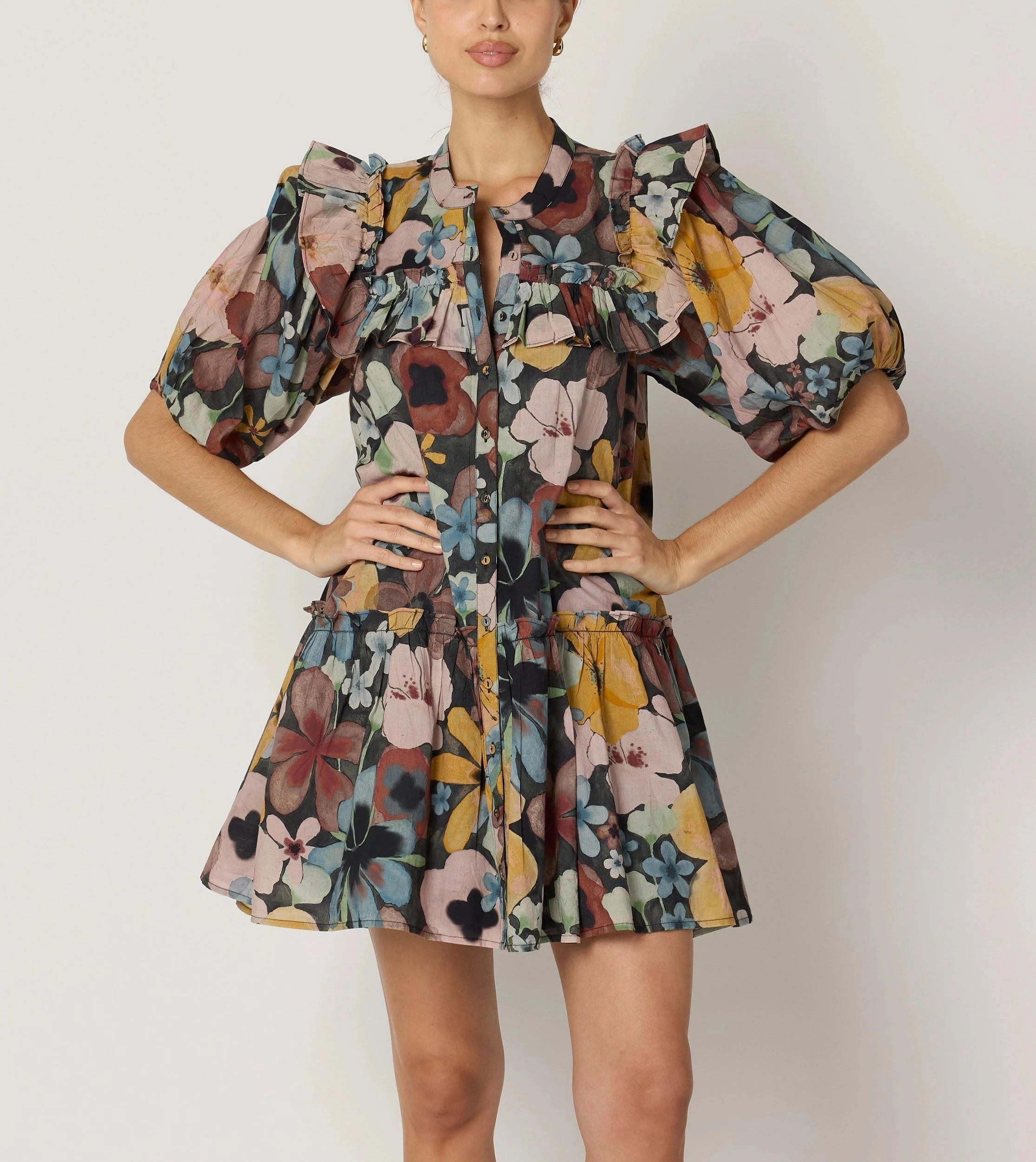 Drop Shoulder Cut Tatiana Mini Dress | Foraged Violets