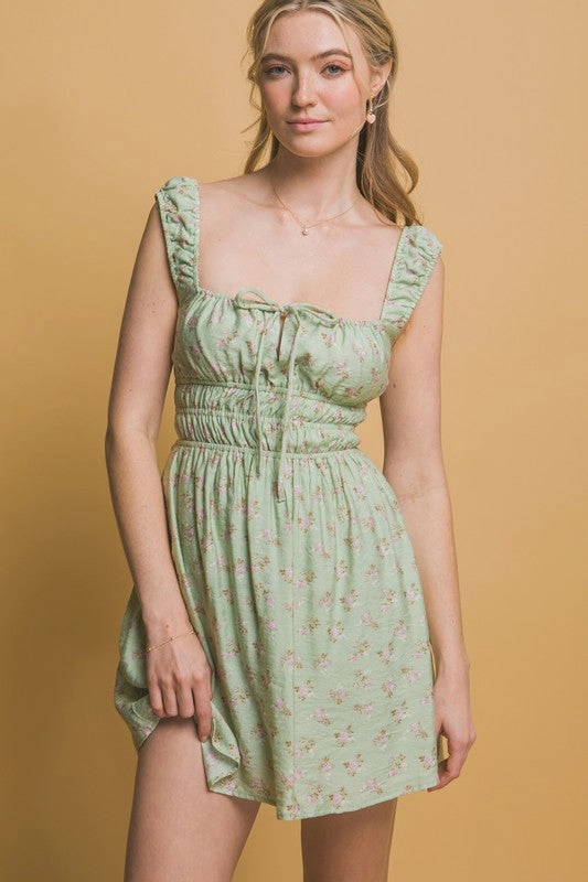 Remy Floral Dress With Elasticated Details spring fashion