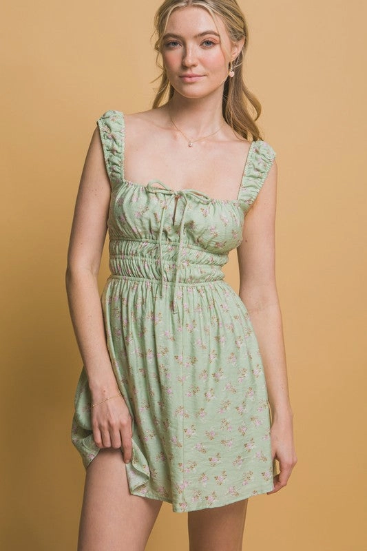 Remy Floral Dress With Elasticated Details Chic casual