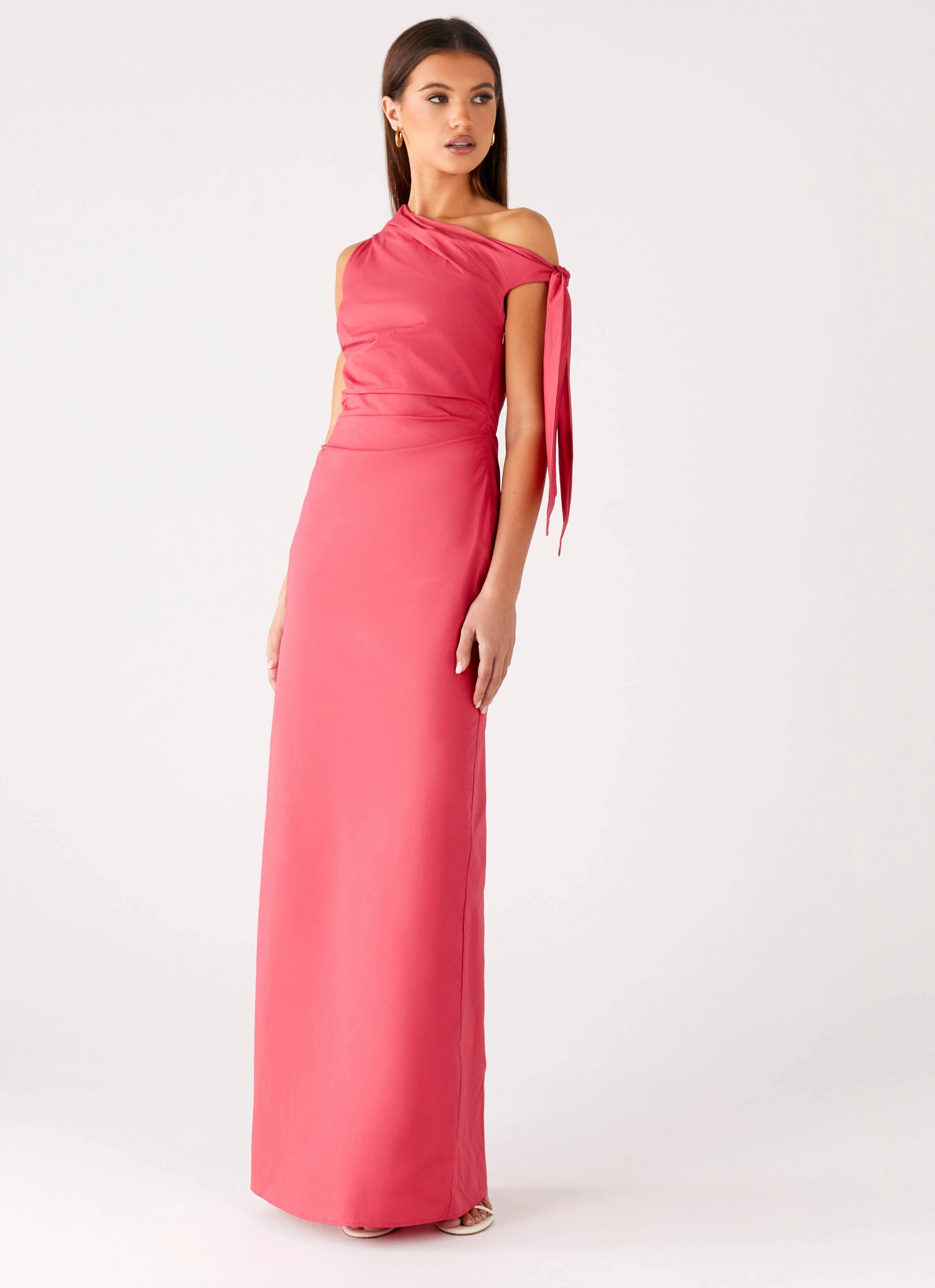 Marella Maxi Dress - Coral Refined fit Smooth Detail