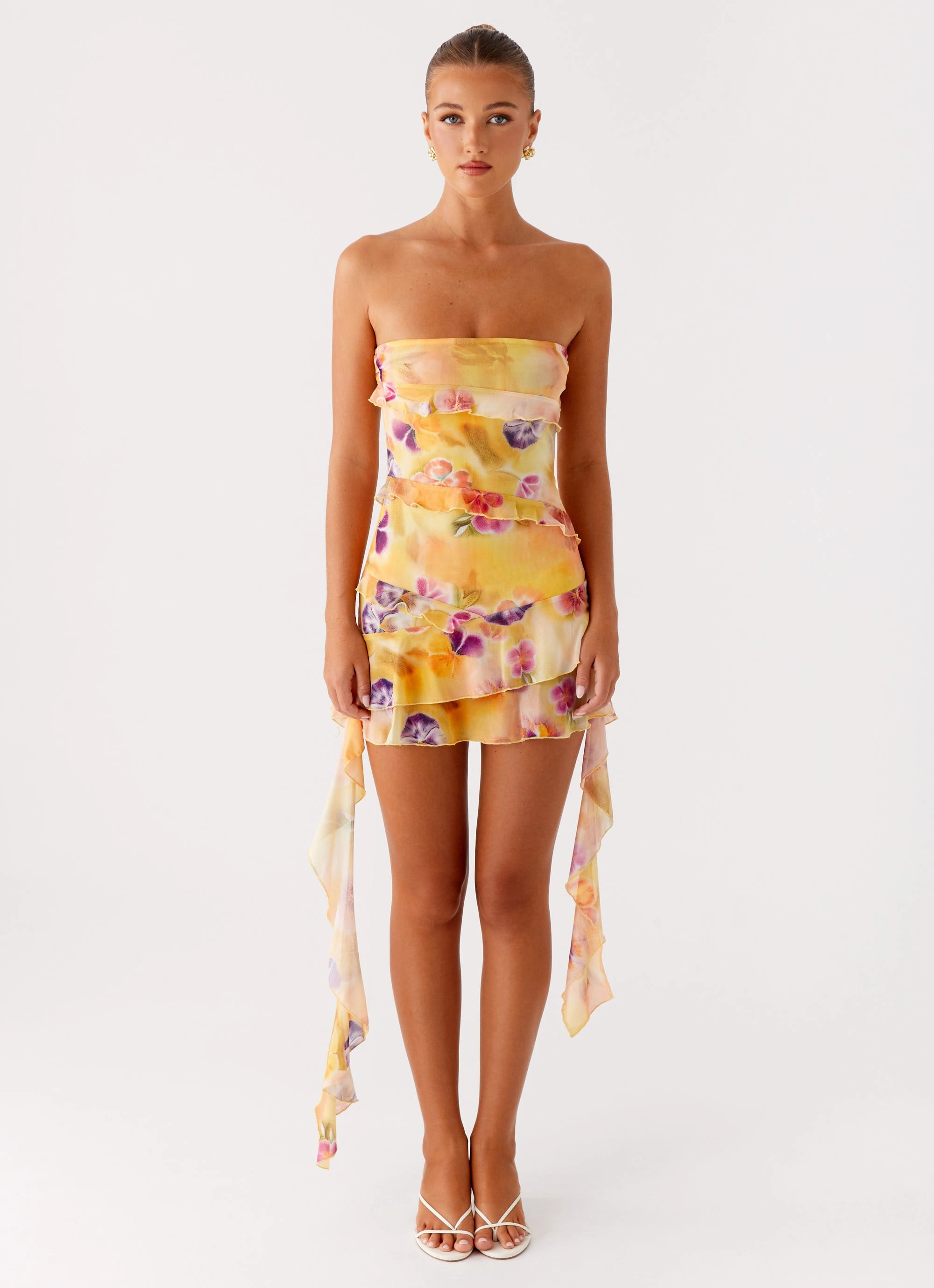 Macey Mini Dress - Sunburst Floral Form Fit