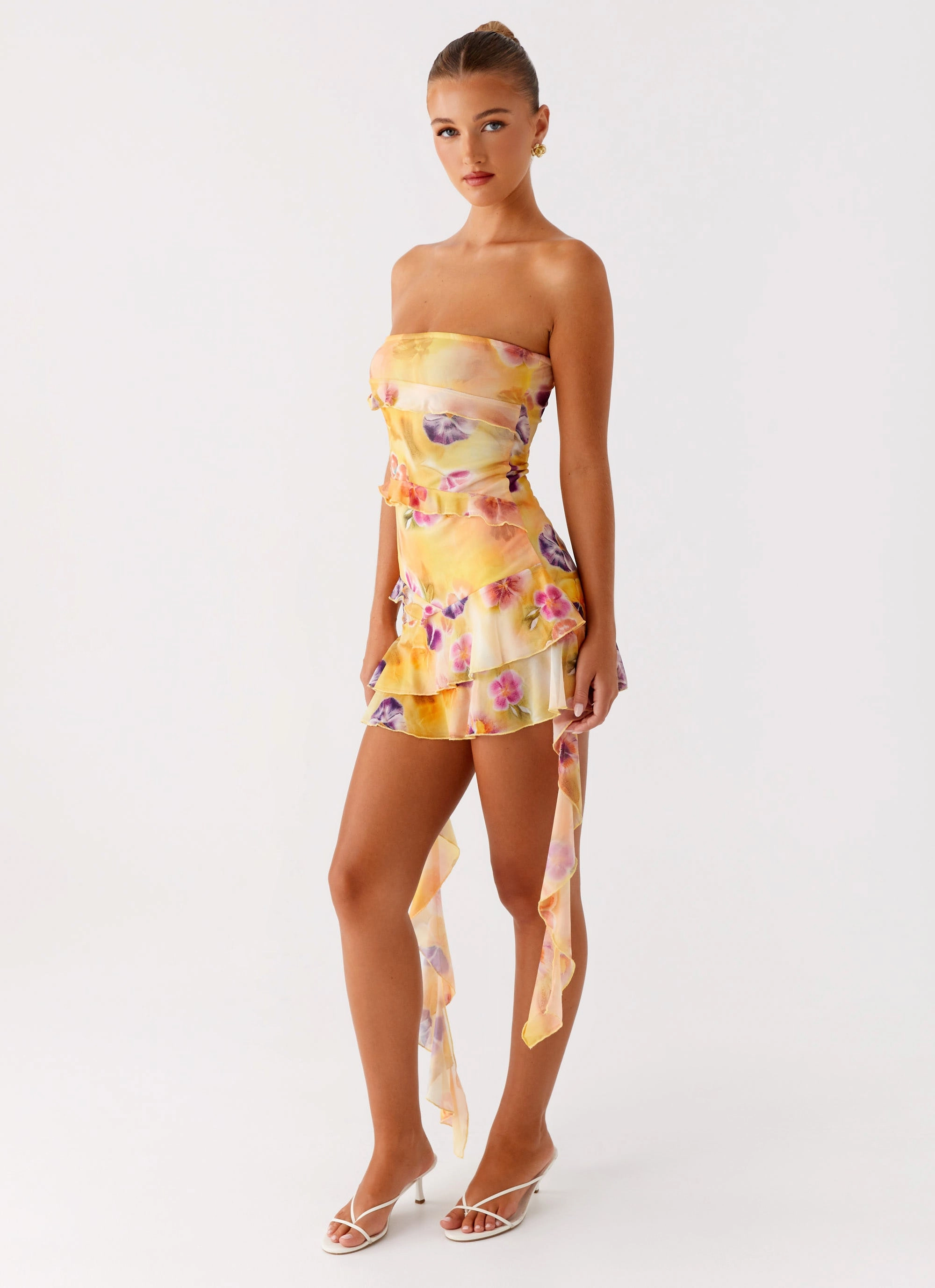 Smart And Comfortable Balanced Texture Macey Mini Dress - Sunburst Floral
