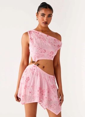 Moment Glow Aletta Sequin Mini Dress - Pink