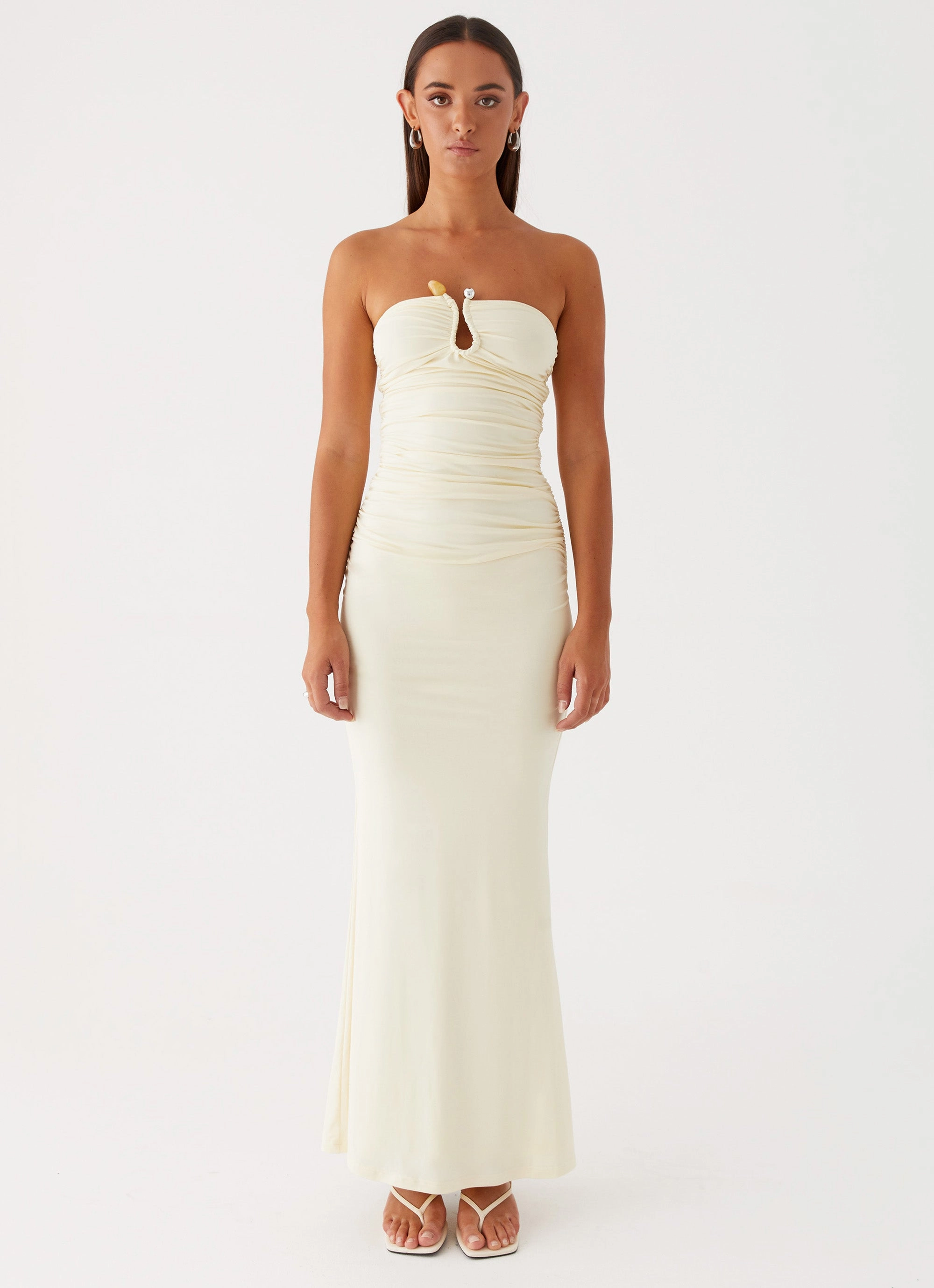 Clean Stitch Neutral Base Rudy Maxi Dress - Yellow