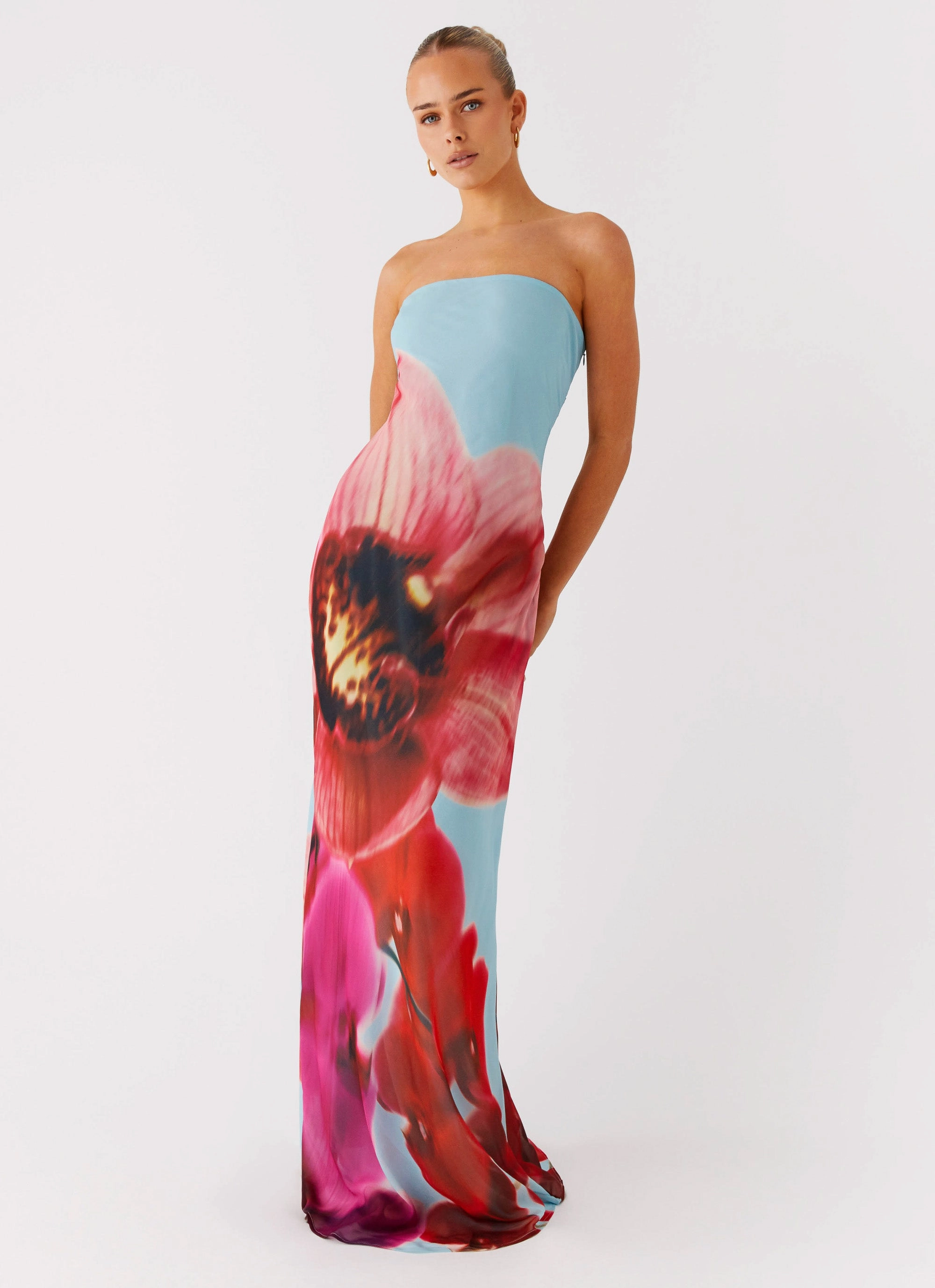 Comfortable outdoor wear Amelle Maxi Dress - Turquoise Bloom