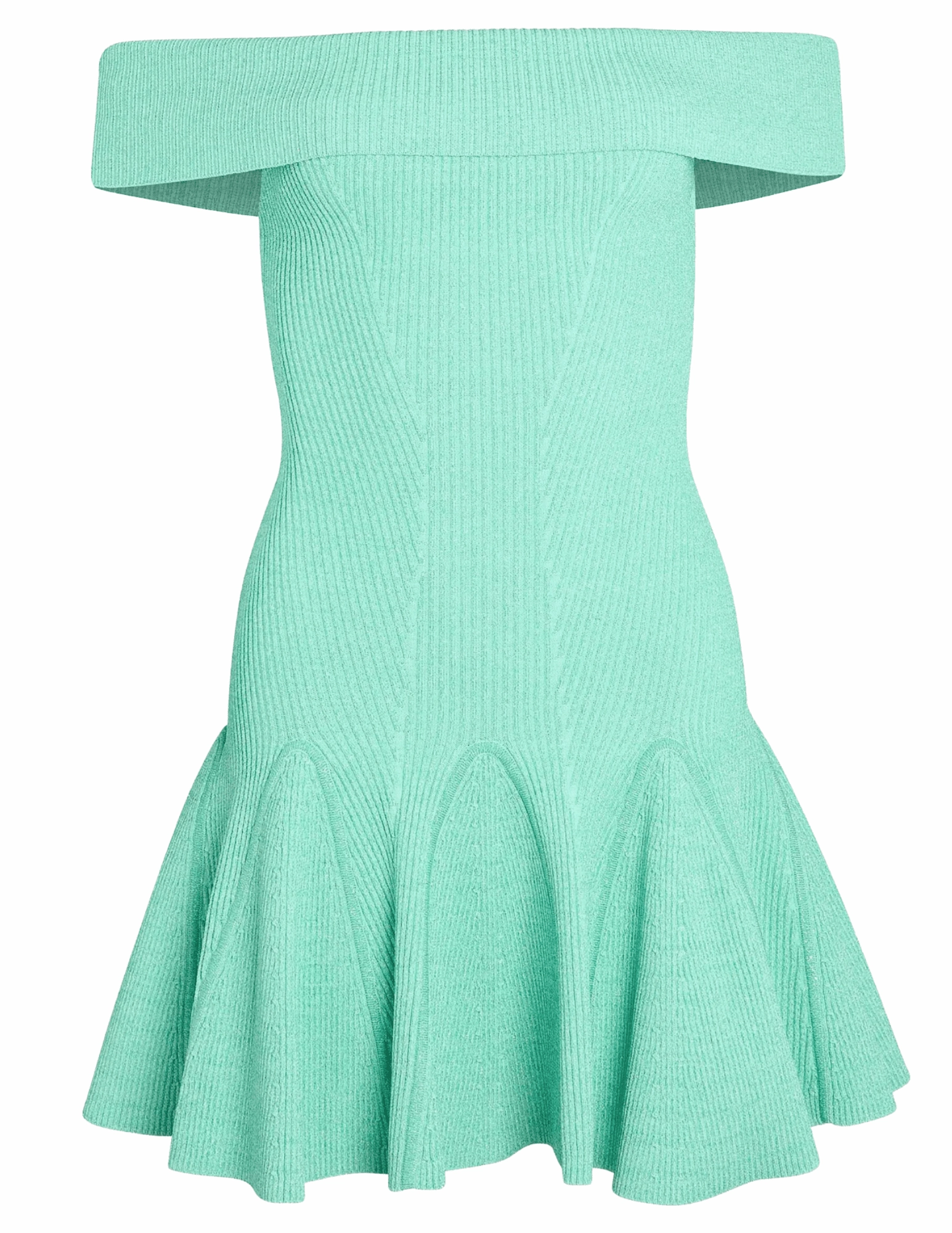 Frayed-Edge Retrof??te Erica Knit Mini Dress