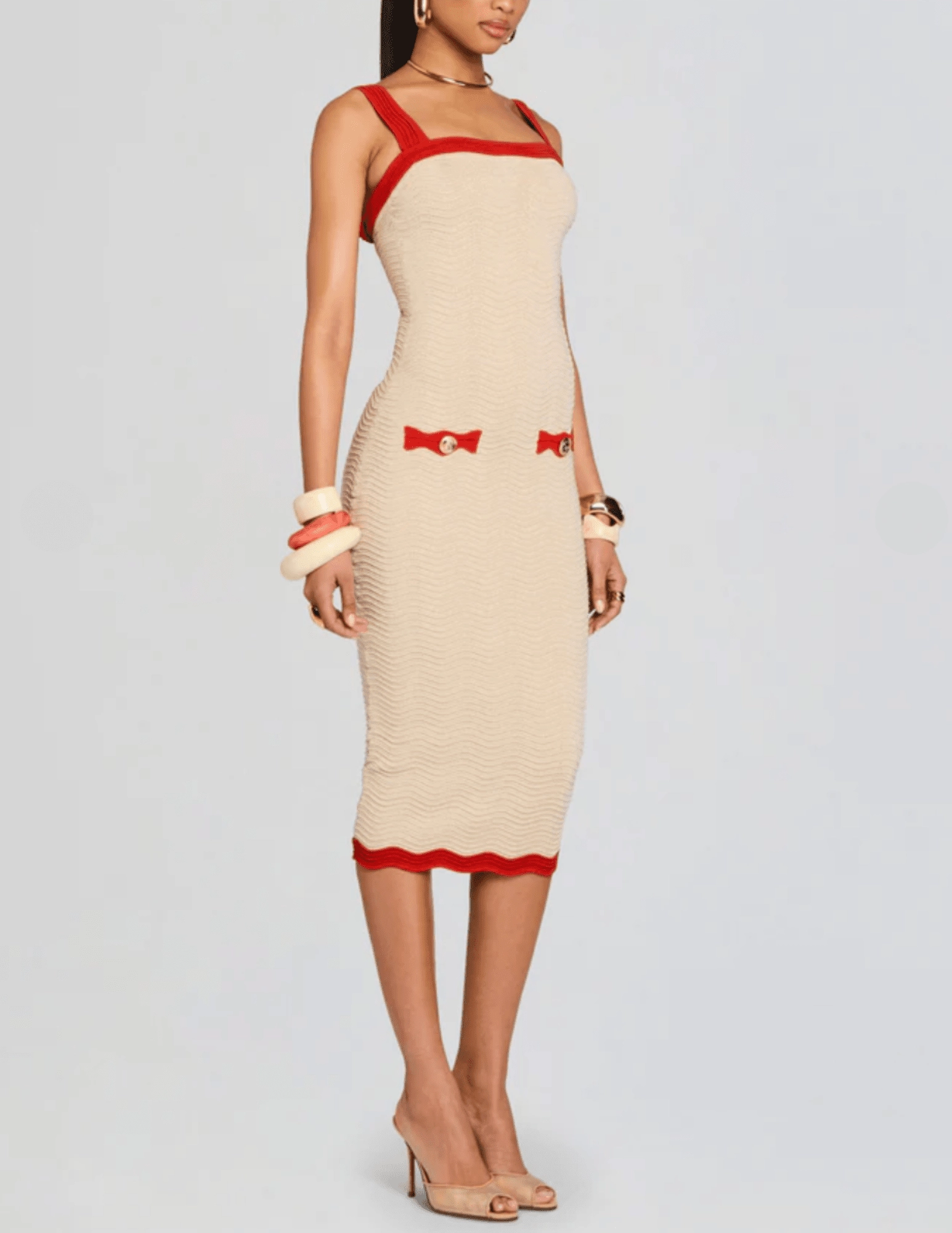 Cozy Stretch Retrof??te Kins Knit Midi Dress