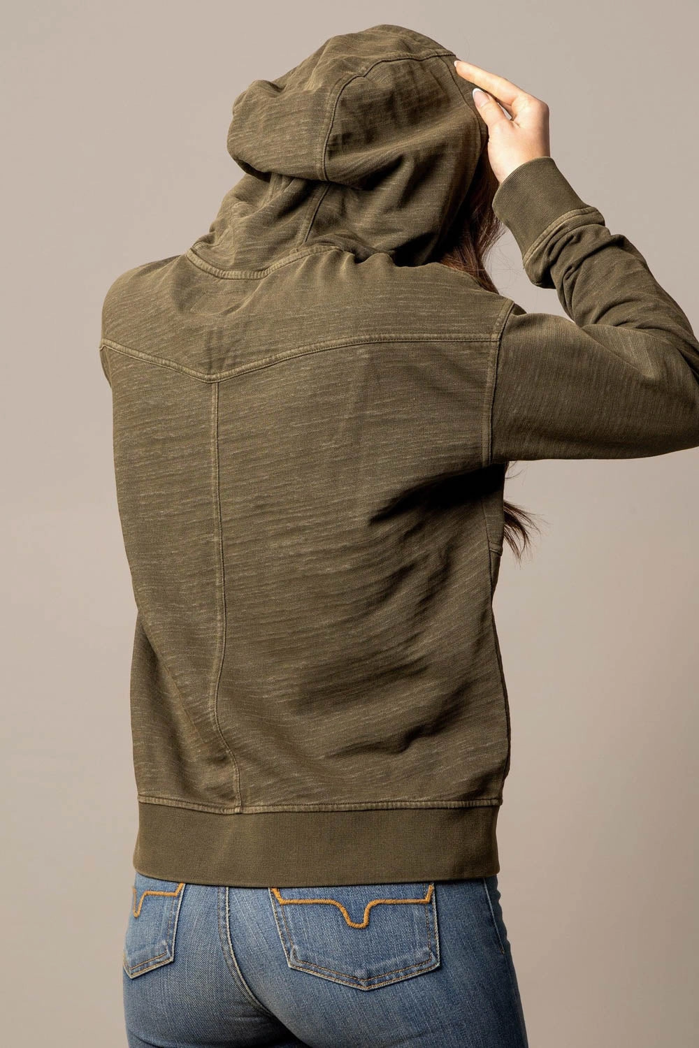 Kimes Ranch Womens Tess Western Pine Cotton Blend Hoodie Taped Seam Technology Pre Shrunk Cotton Blend