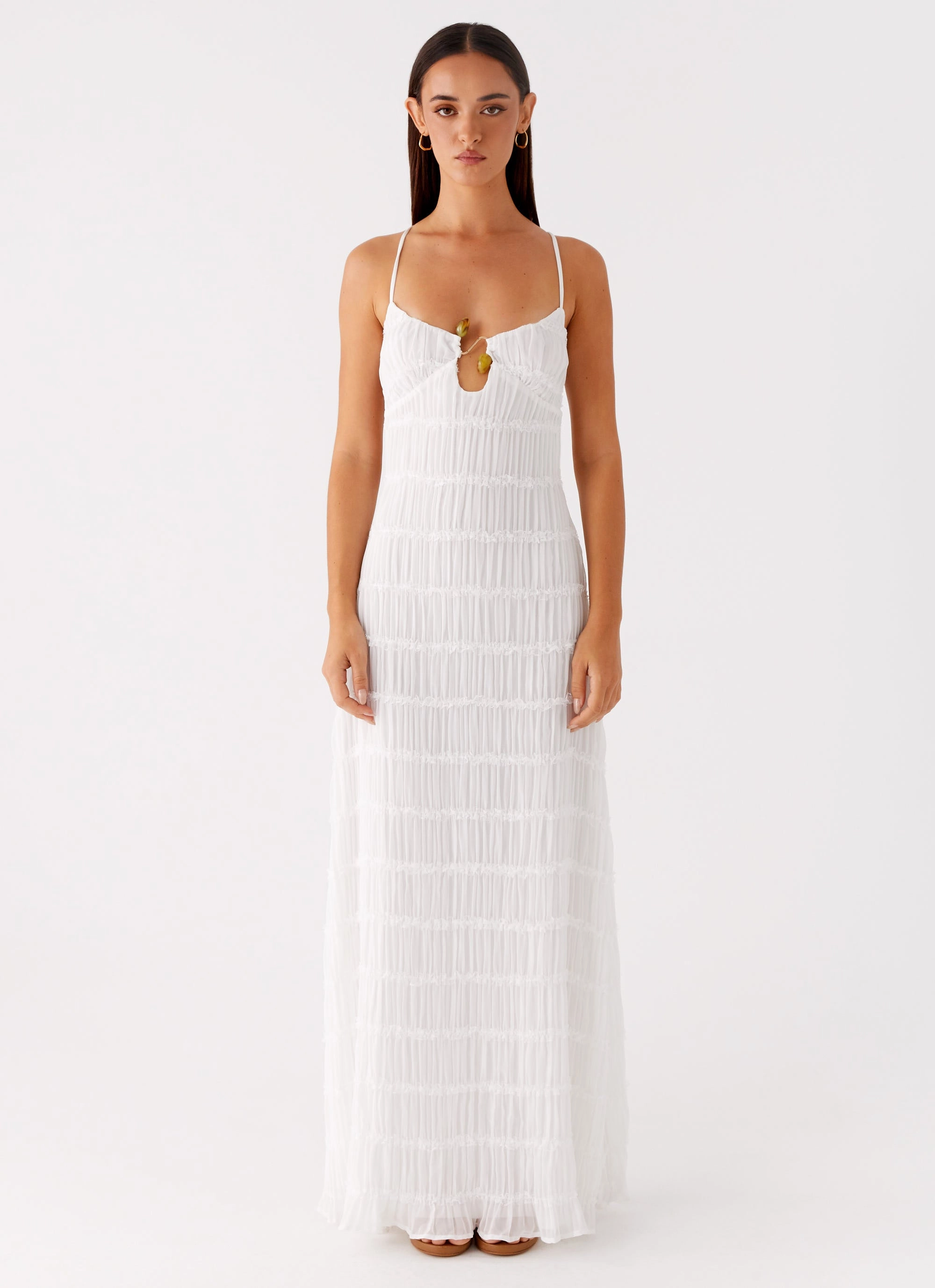 Fashionable Comfort Wear Breeze Grace Darwin Maxi Dress - White