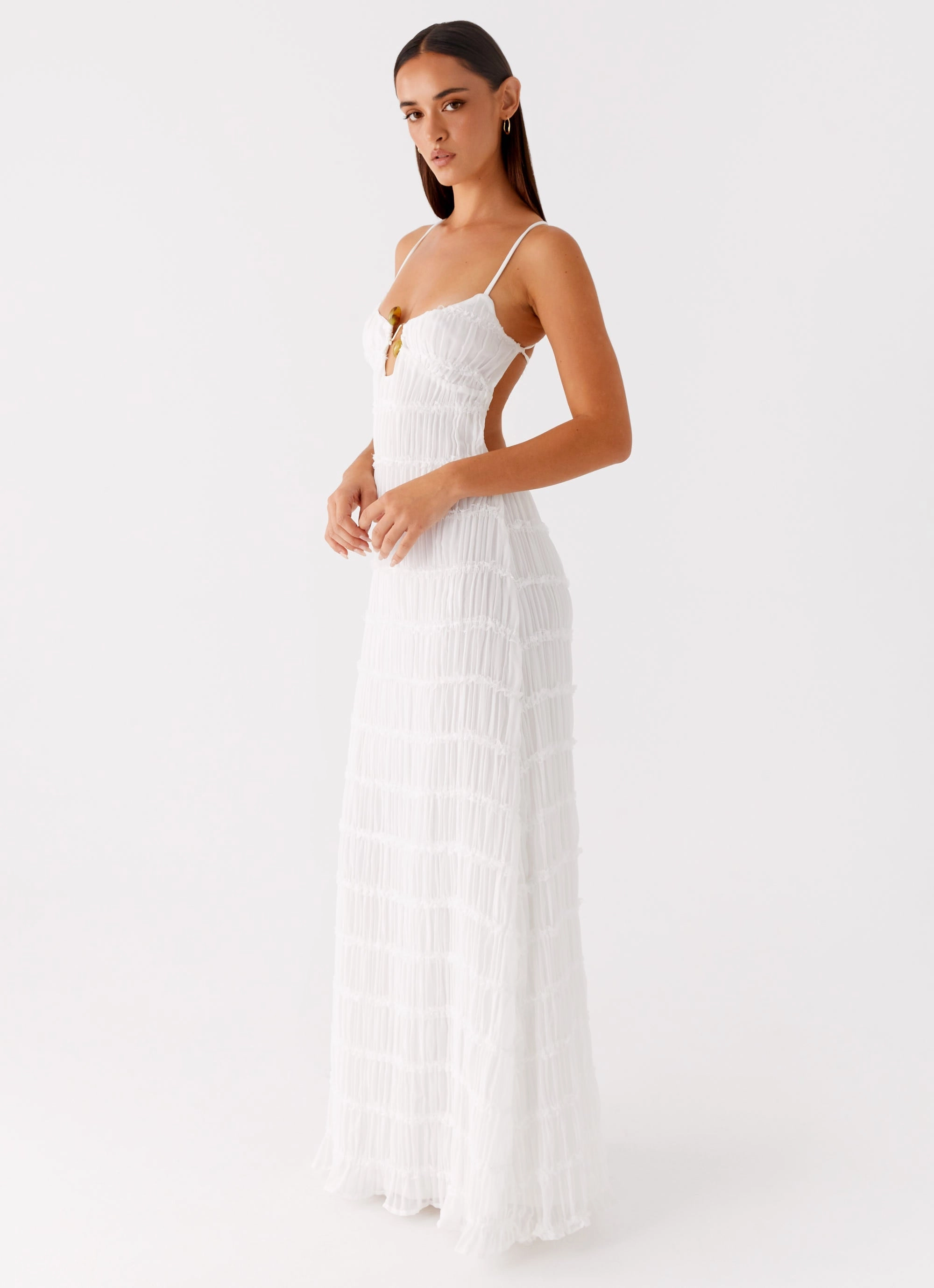 Vintage feel Darwin Maxi Dress - White