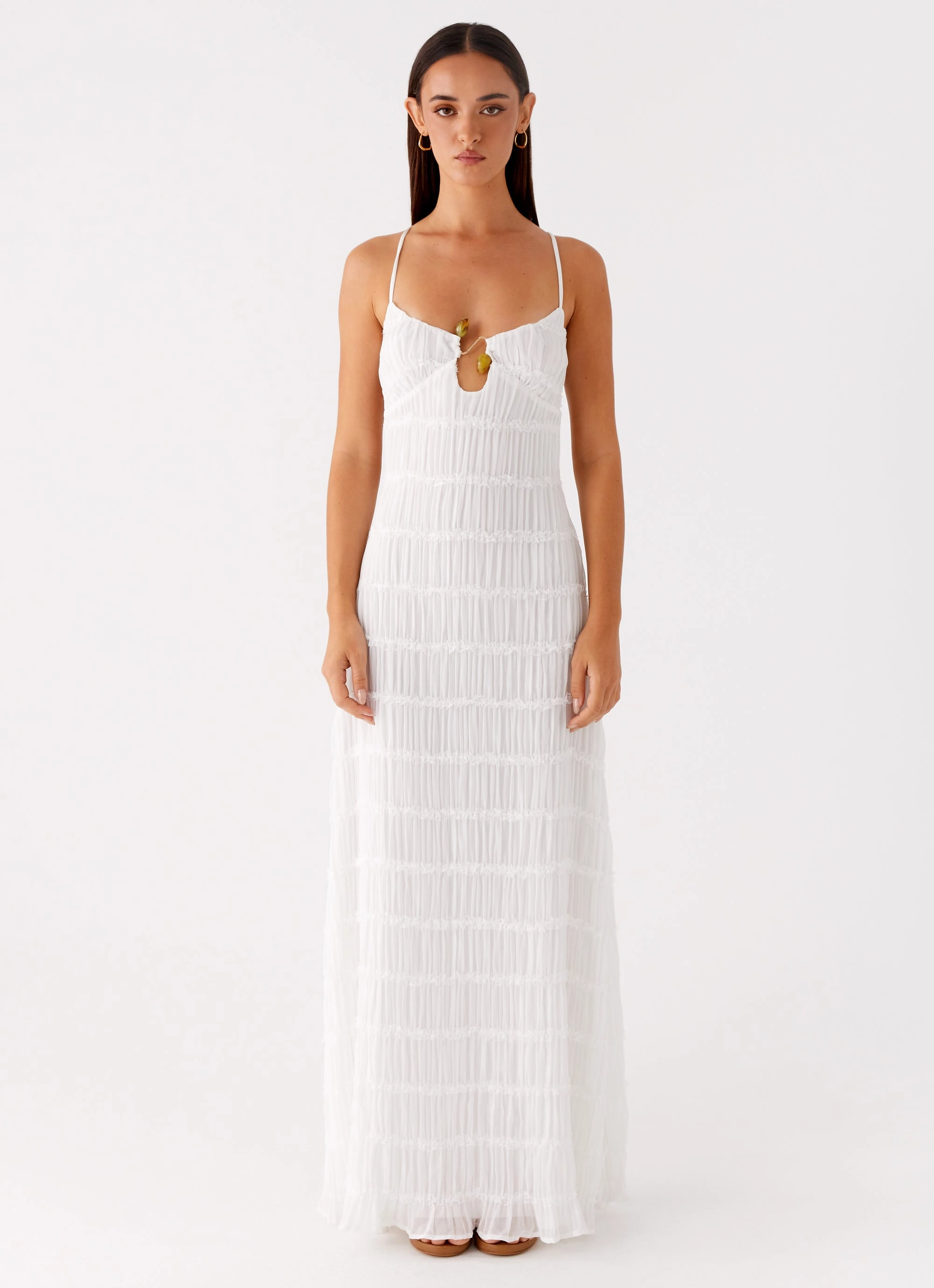 Smart Glide Sleek Movement Darwin Maxi Dress - White