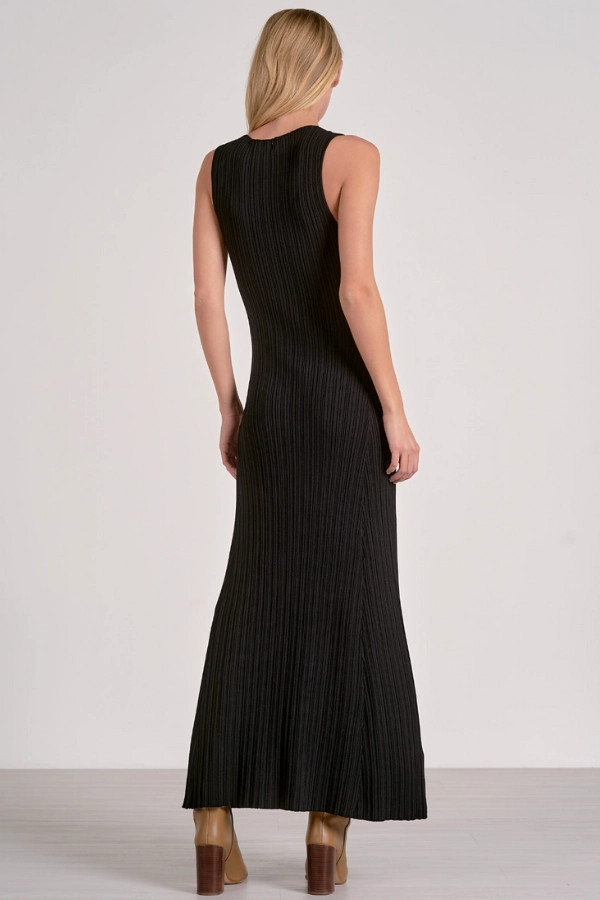 Ribbed Knit Sweater Midi Dress Smart and Sleek