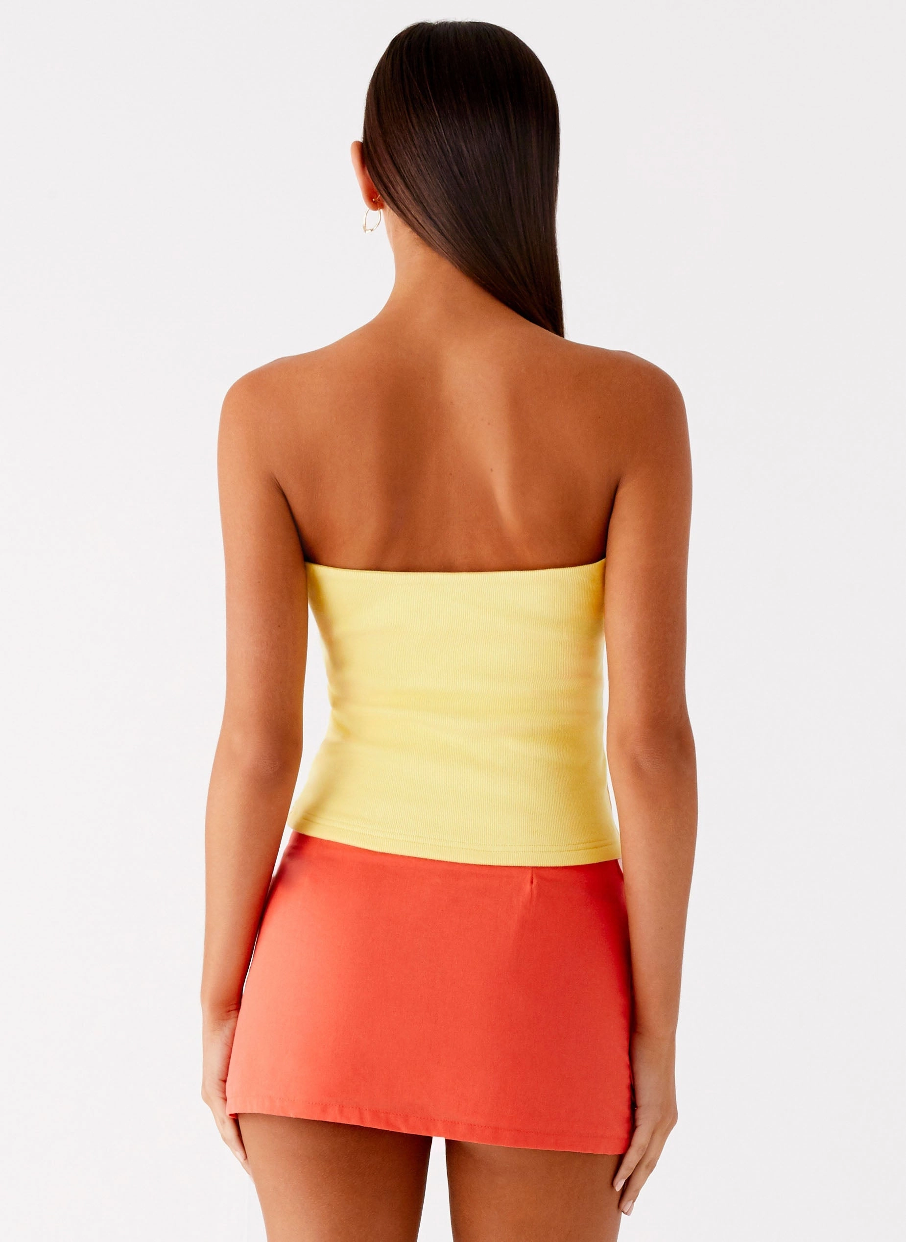 Danta Strapless Top - Yellow StretchFit PocketDetails