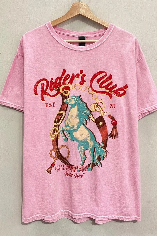 Rider's Club Tee S-XL Casual Chic Wear UltraLightweight
