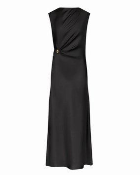 plus-size Classic Grace Roan Draped Dress in Black