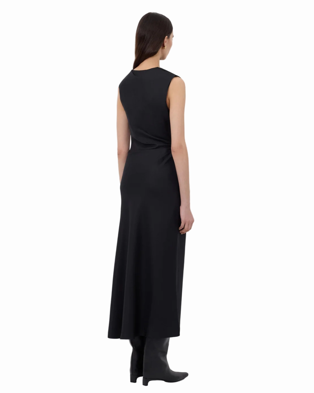 New York Roan Draped Dress in Black