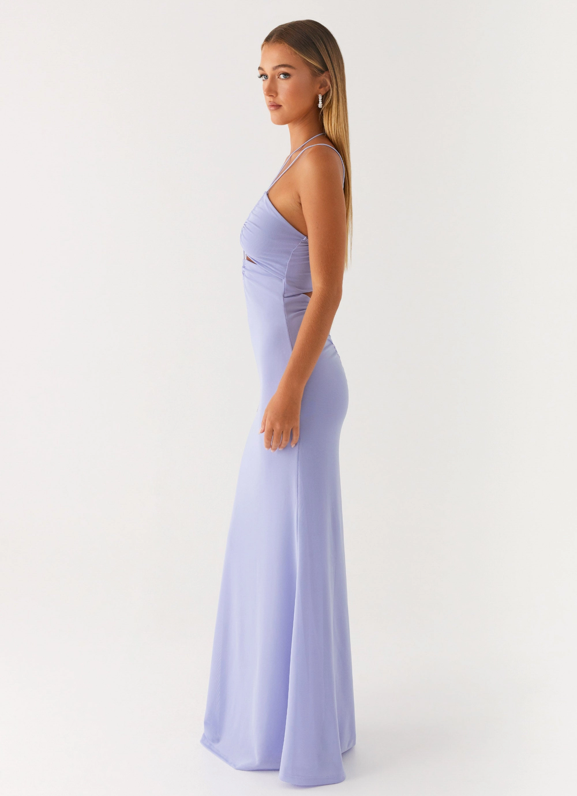Timeless Appeal Soft Fabric Roberta Maxi Dress - Heather Blue